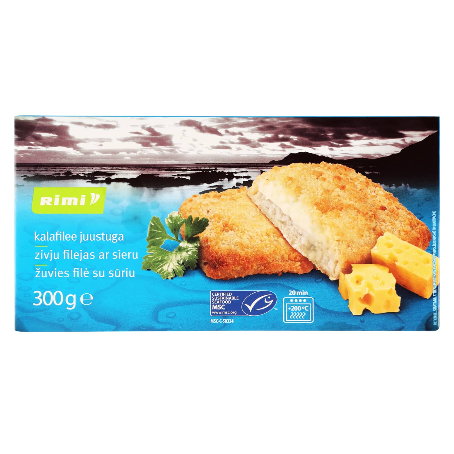 Žuvies filė su sūriu RIMI, 300 g