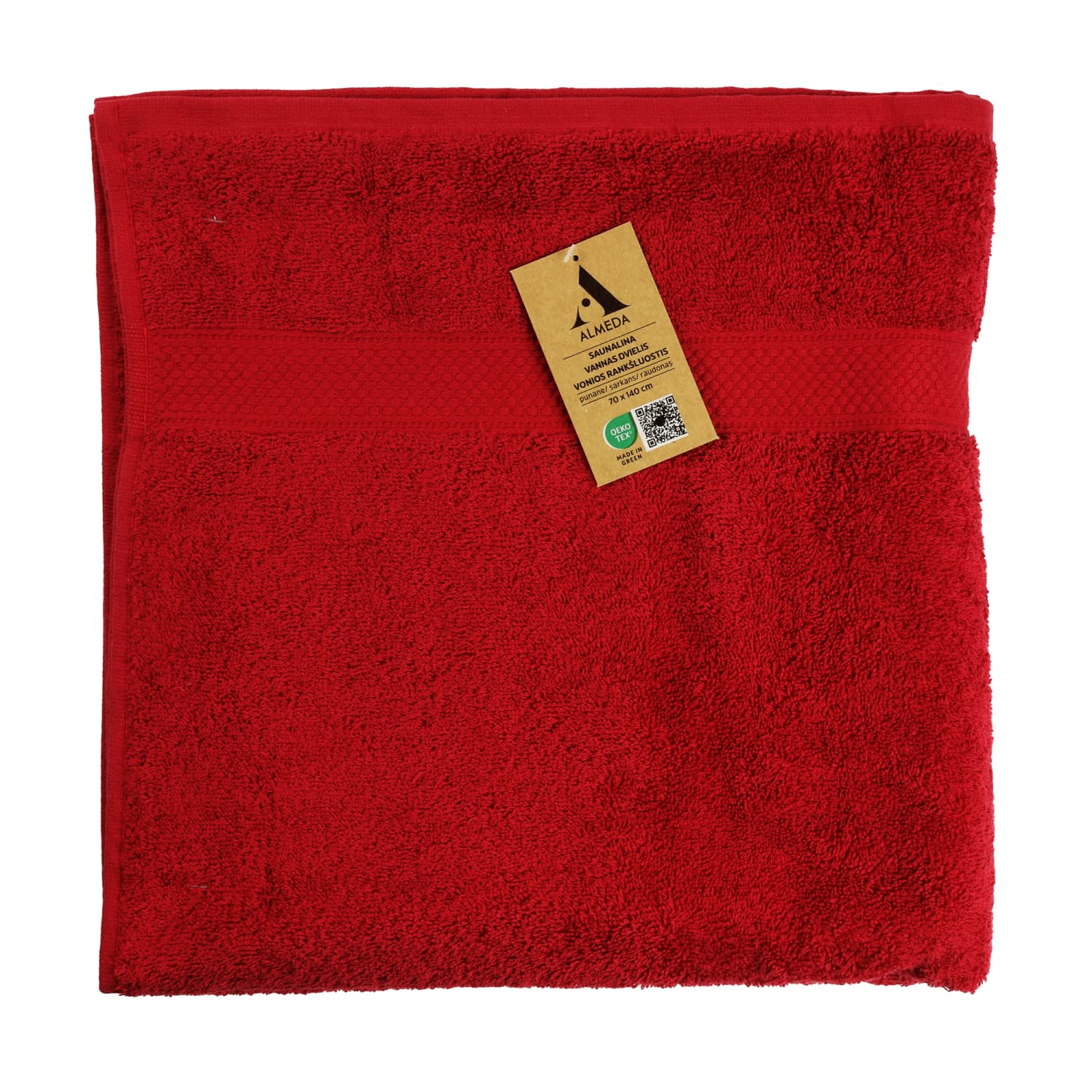 Vannirätik Almeda punane 70x140cm