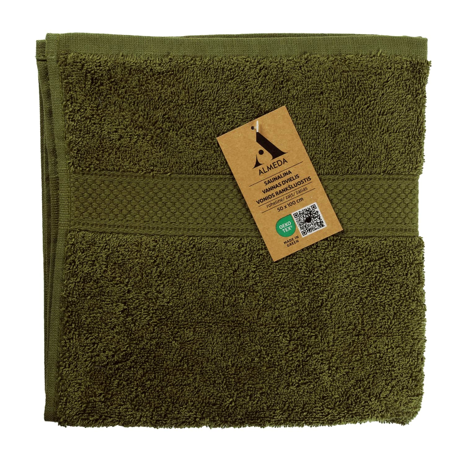 Vannirätik Almeda roheline 50x100cm