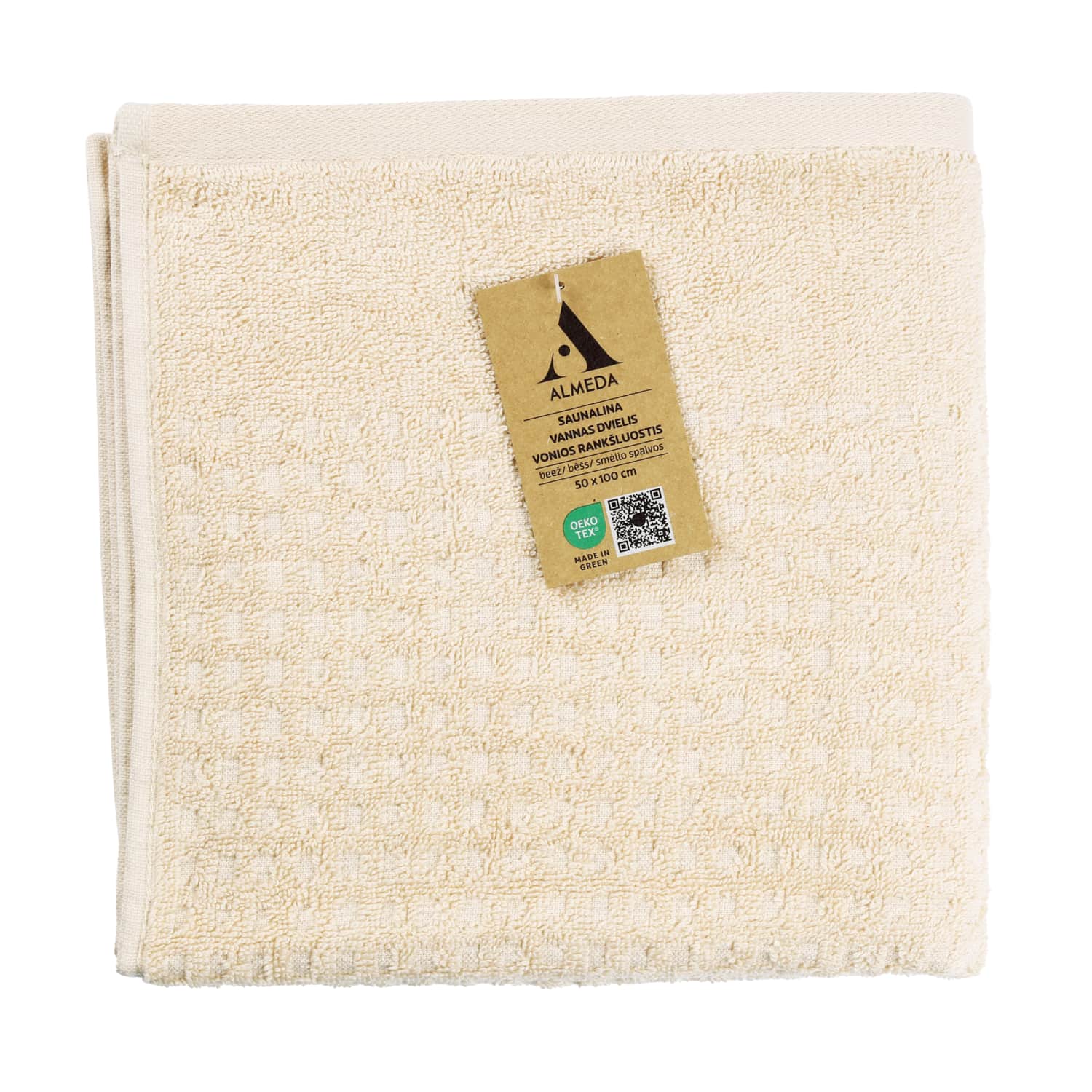 Vannas dvielis Almeda bēšs 50x100cm