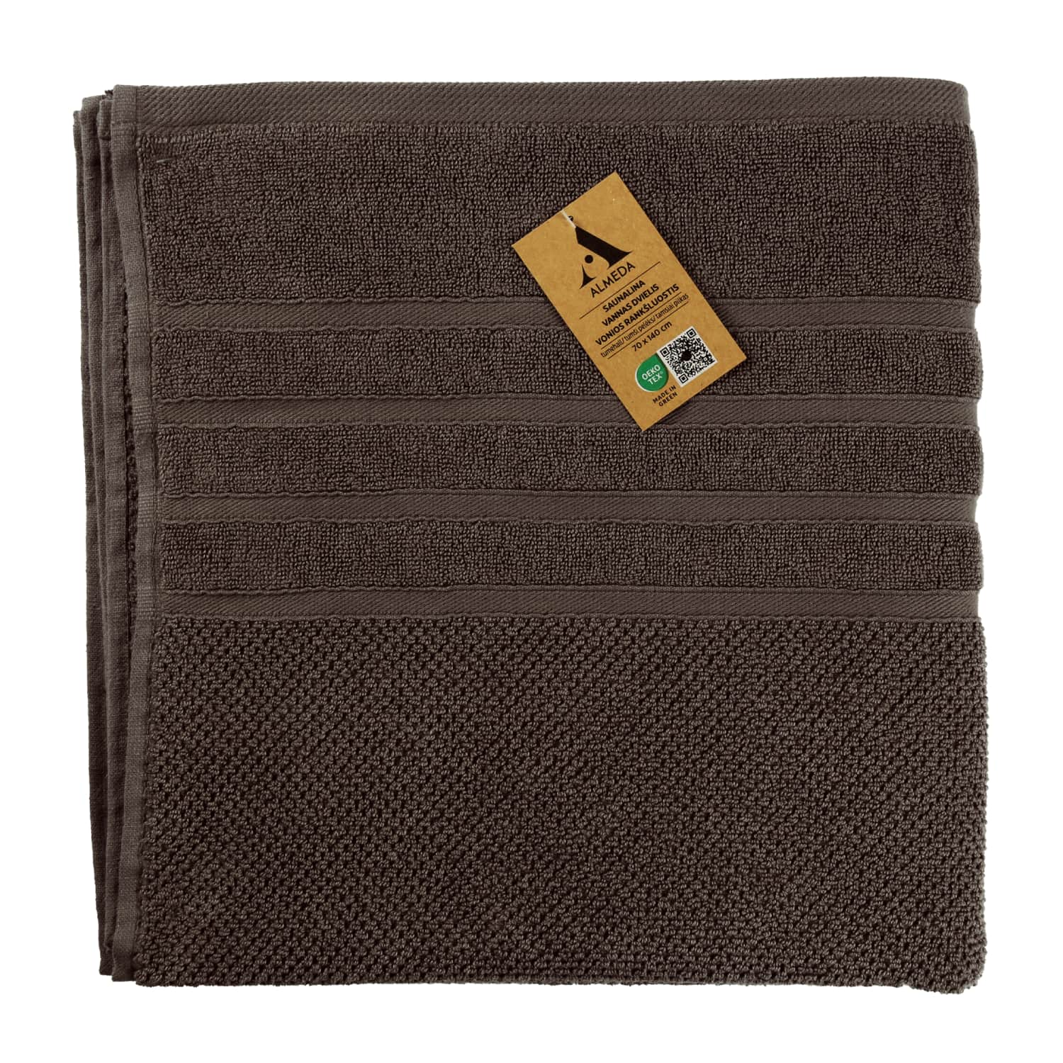 Vannas dvielis Almeda pelēks 70x140cm