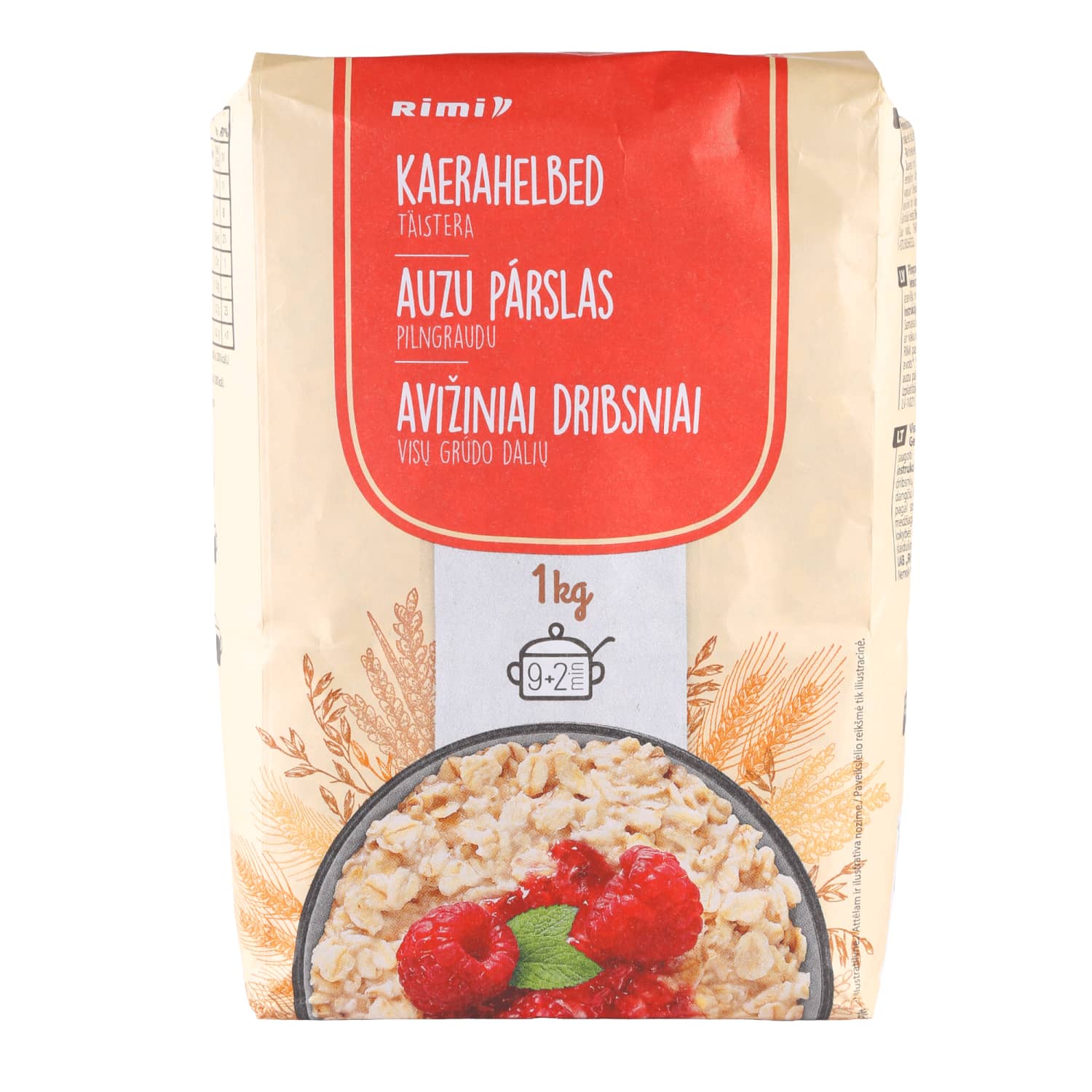 Visų grūdo dalių aviž. dribsniai RIMI, 1 kg