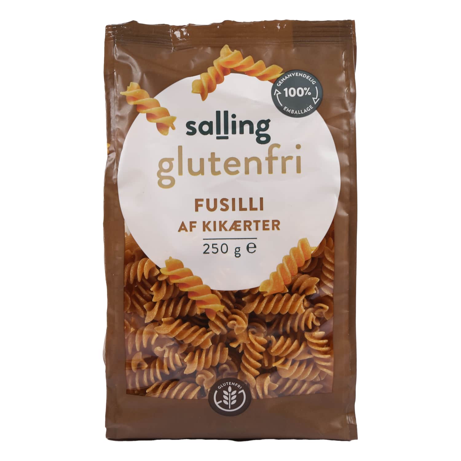 Bezglut.pasta Salling fusilli, aunazirņu 250g