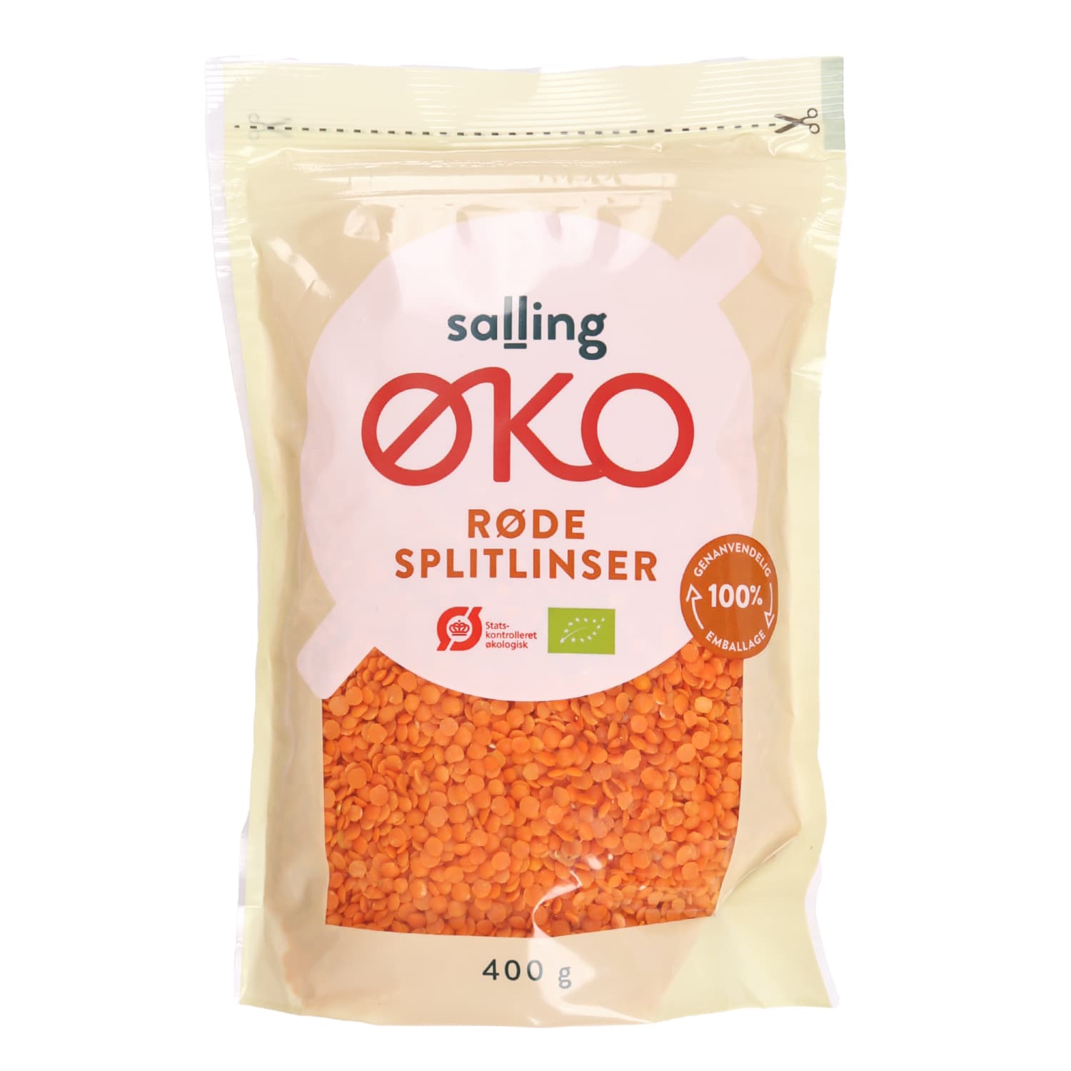 Punased läätsed, pool. Salling Eko öko 400g