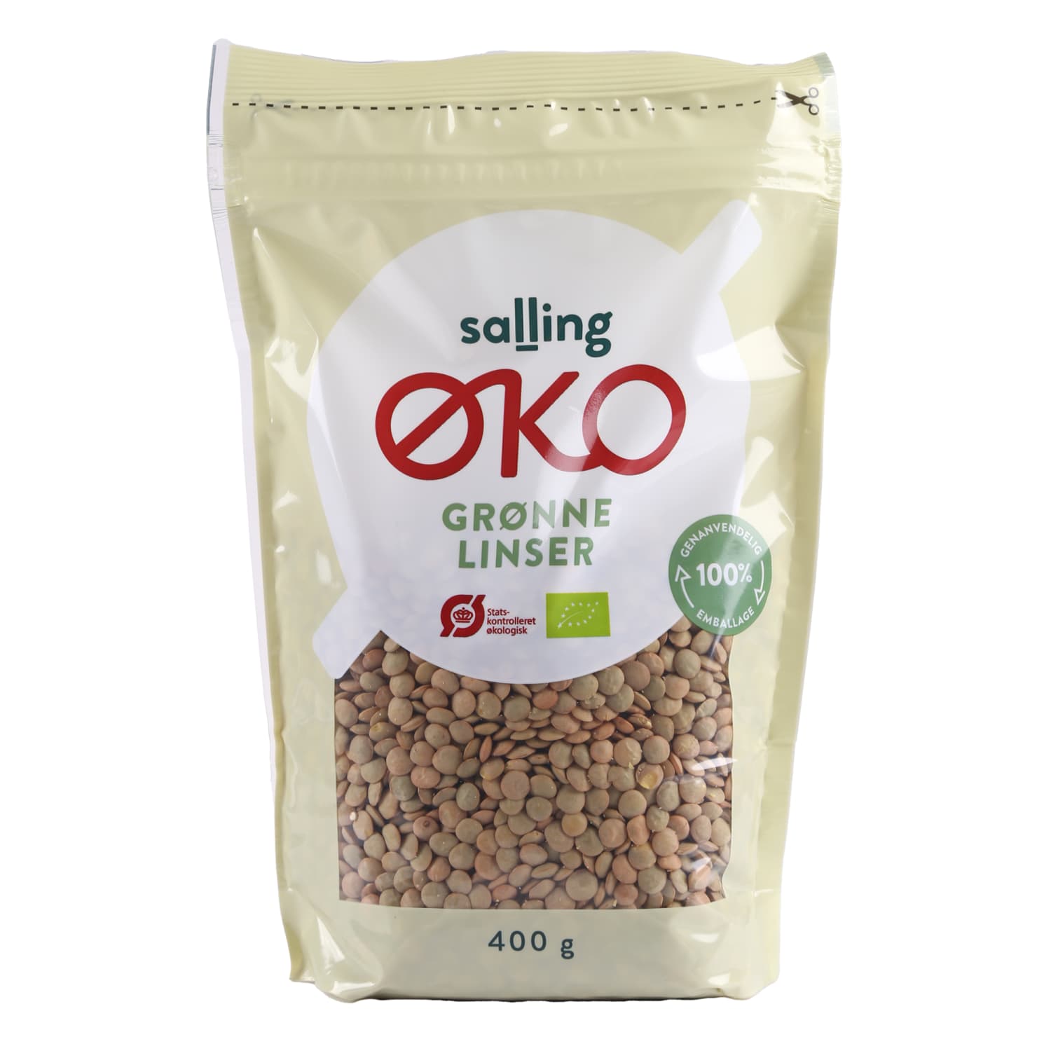 Ekoloģiskas zaļās lēcas Salling Eko 400g