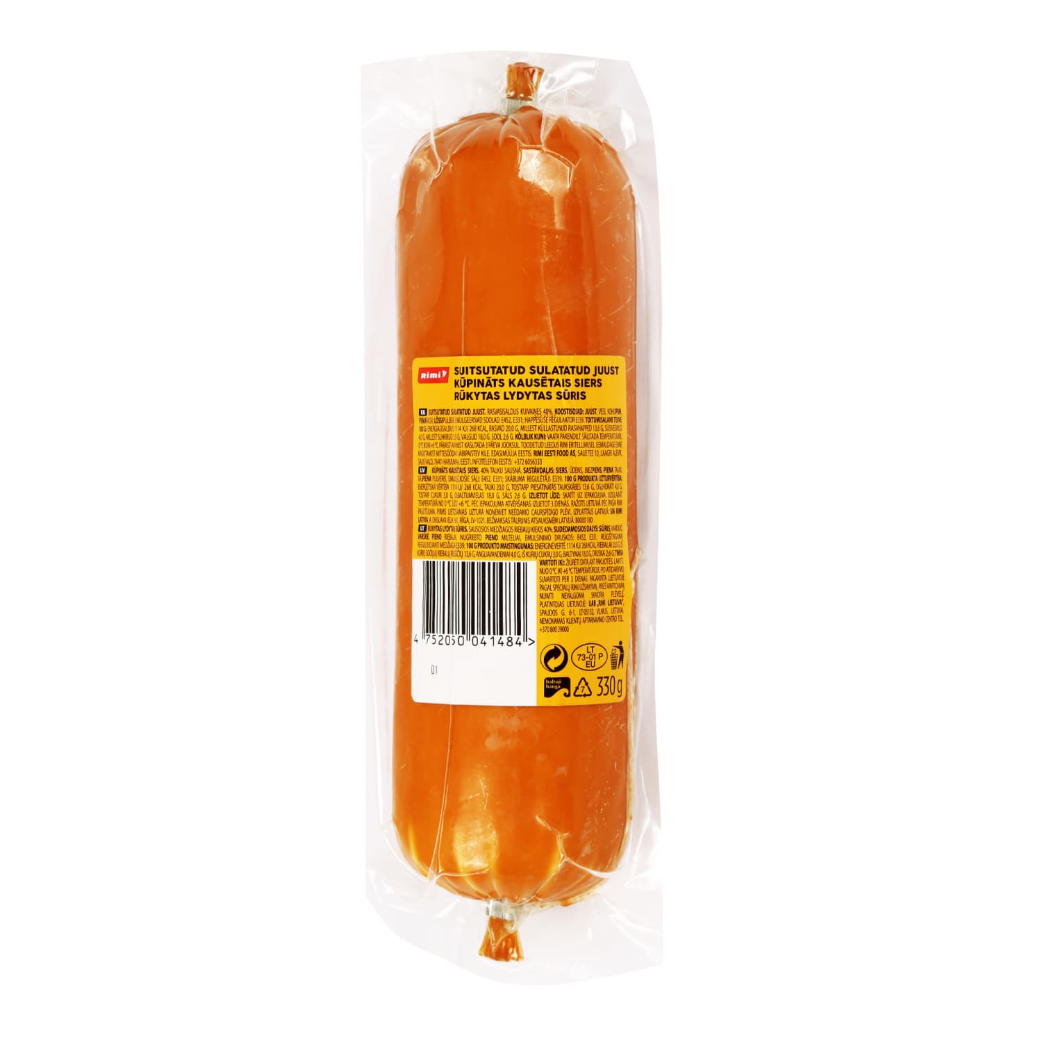 Rūkytas lydytas sūris RIMI, 40 %, 330 g