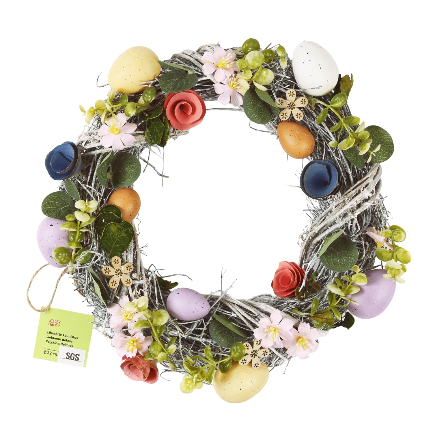 Velyk. vainikas COZY HOME, 30x30x10,2cm, SS26