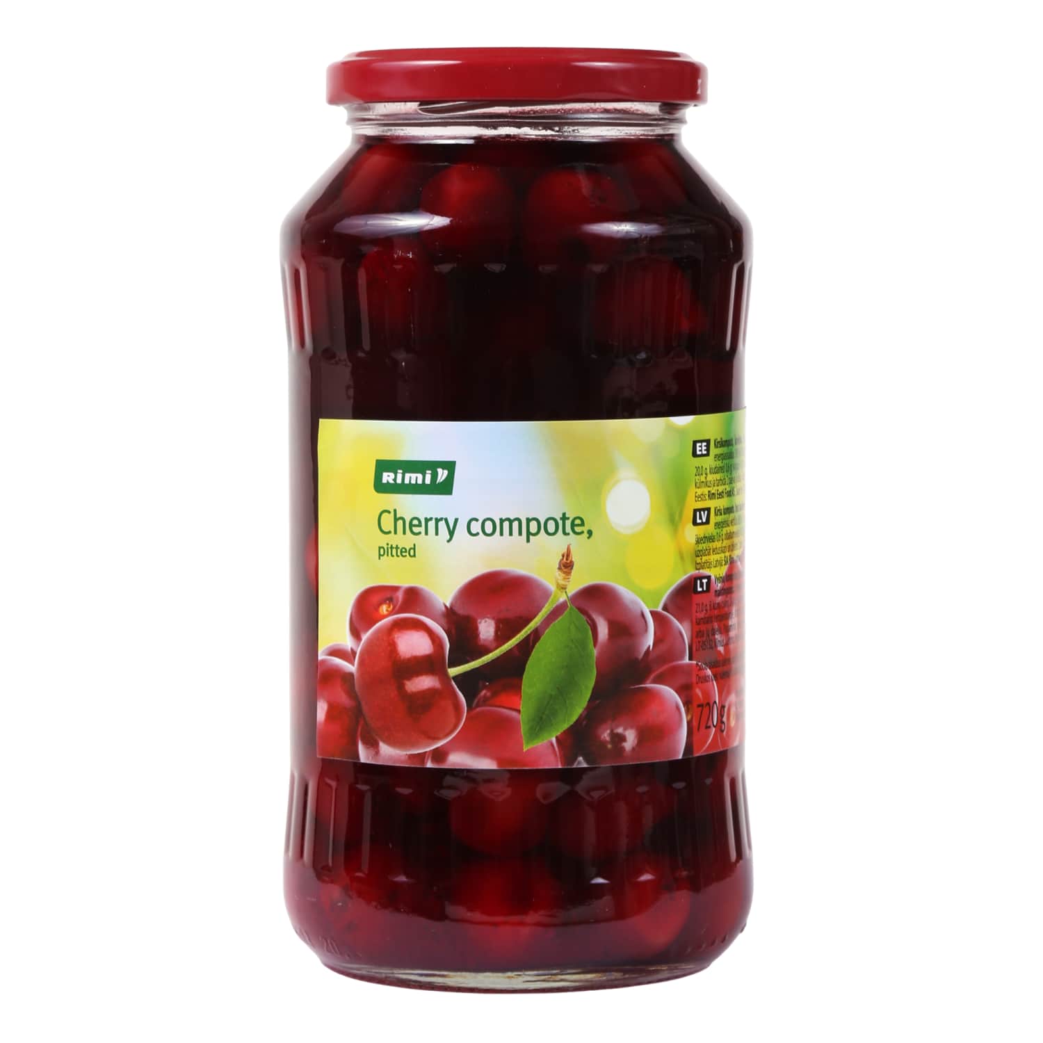 Vyšnių kompotas be kauliukų RIMI, 720 g