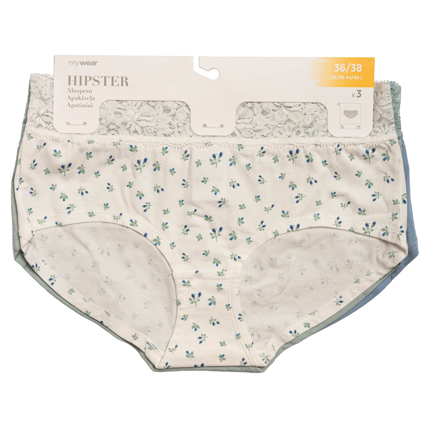 Naiste aluspesu Hipster Elin 3pr 36/38