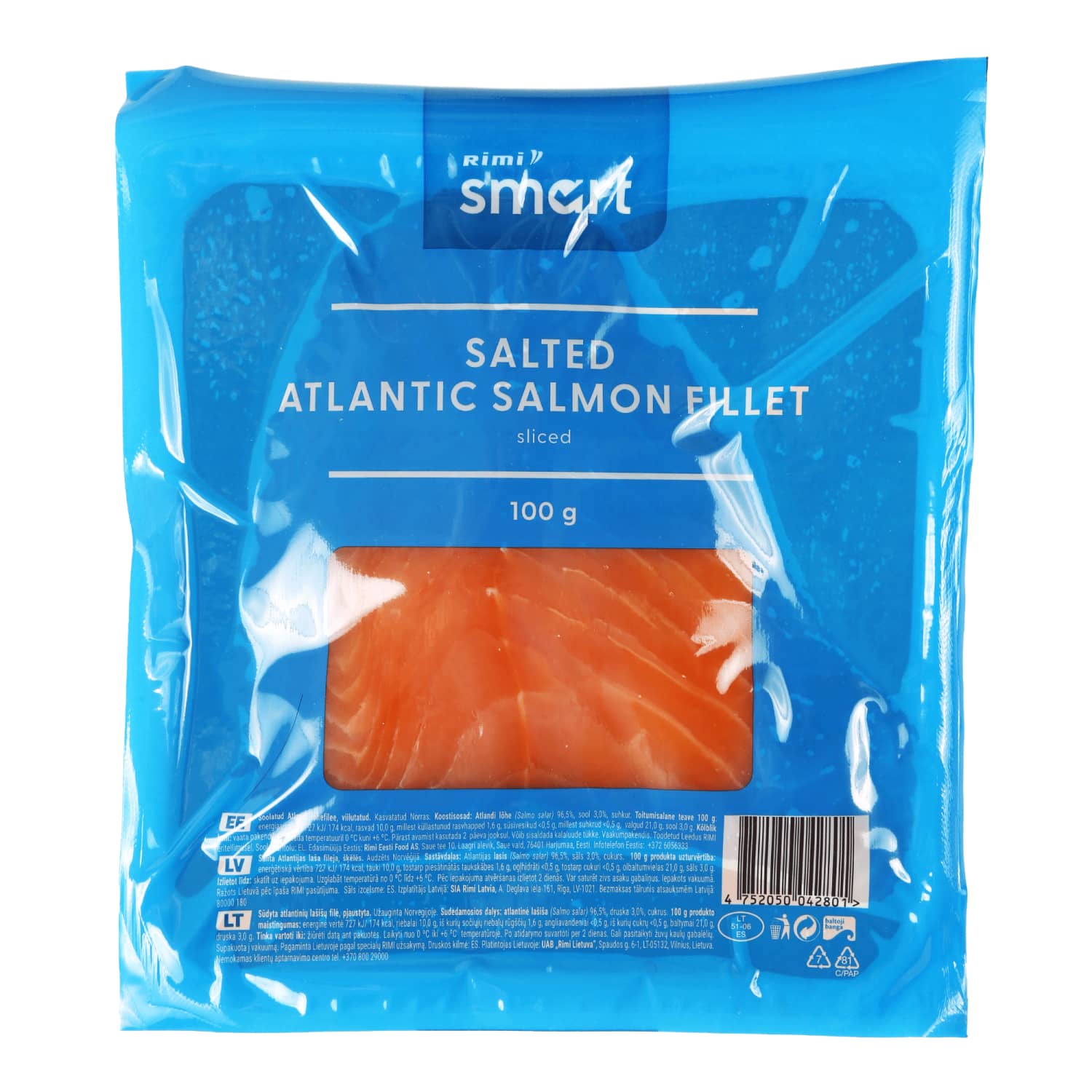 Sool. Atlandi lõhefilee viil. Rimi Smart 100g