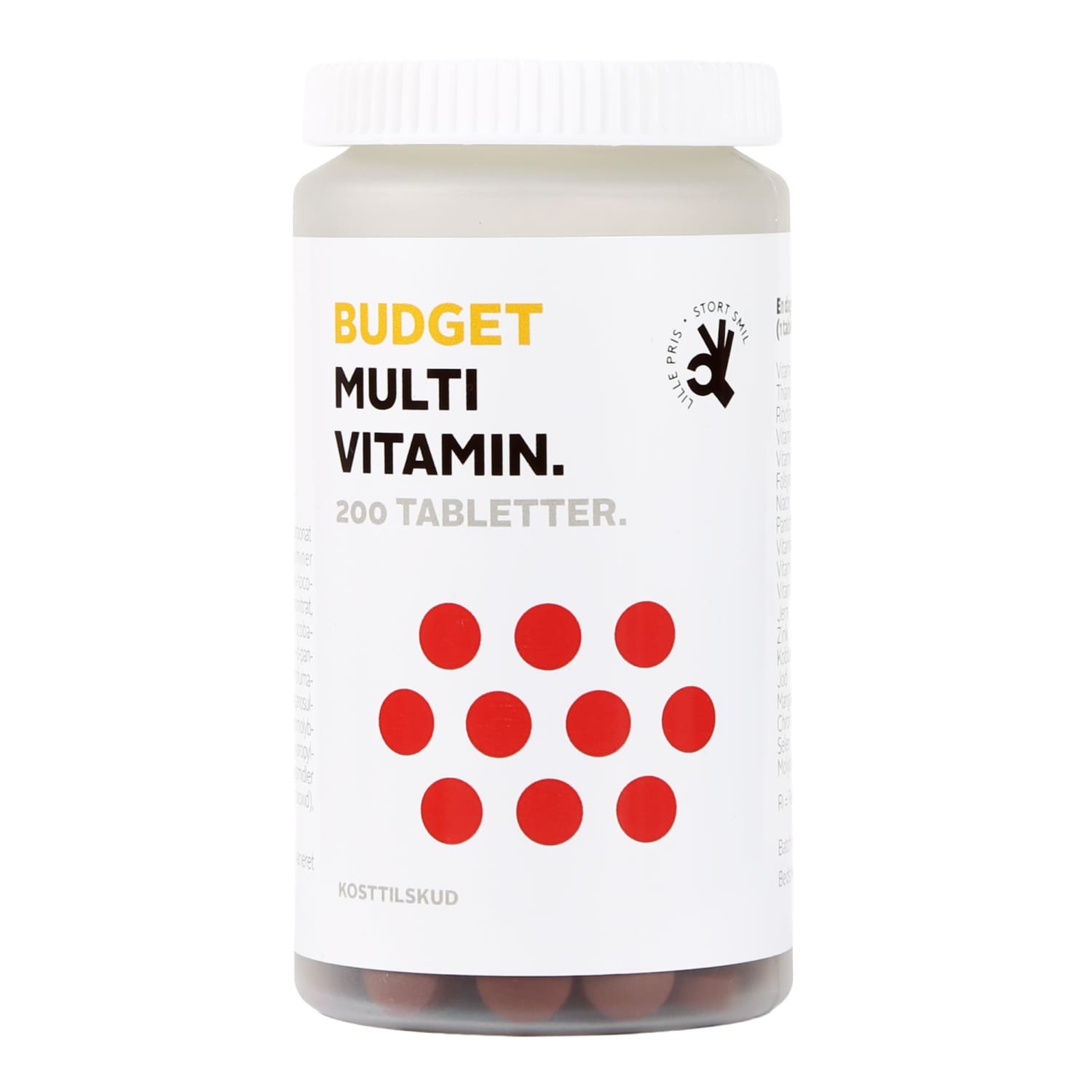 Uztura bag. Budget multivitamīni 200 tabl.