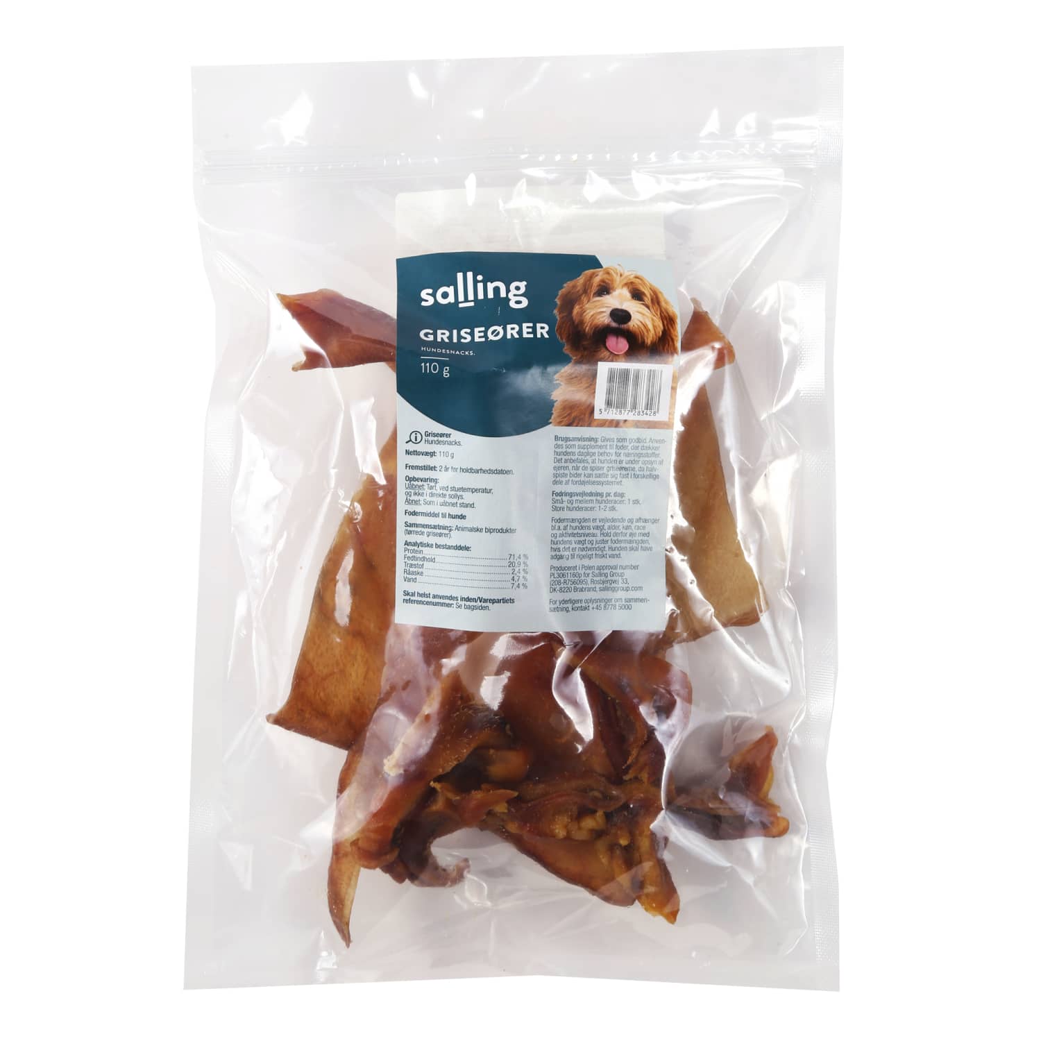 Užk. šunims su kiaul. ausimis SALLING, 110 g