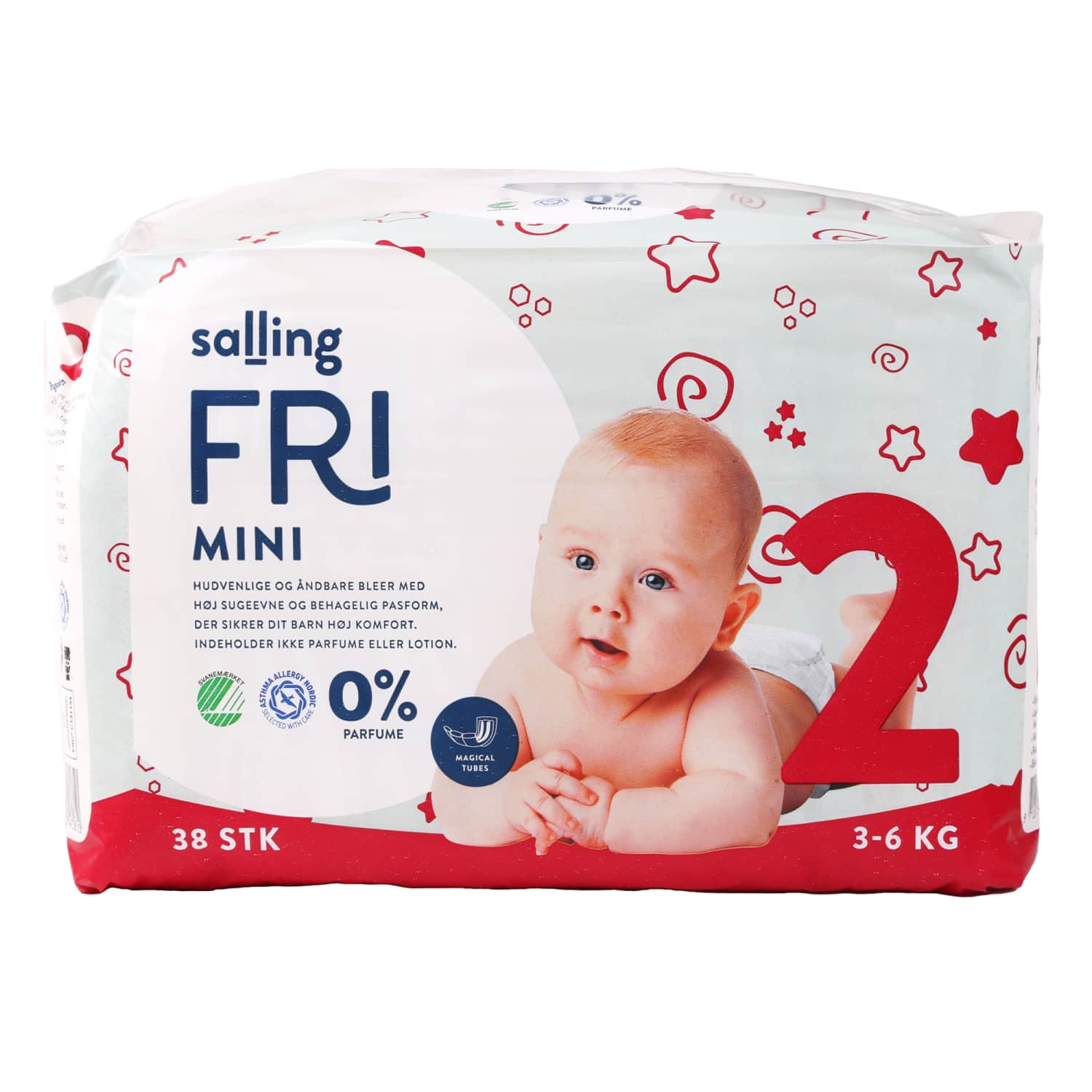 Teipmähkmed Mini S2 3-6kg Salling Fri 38tk
