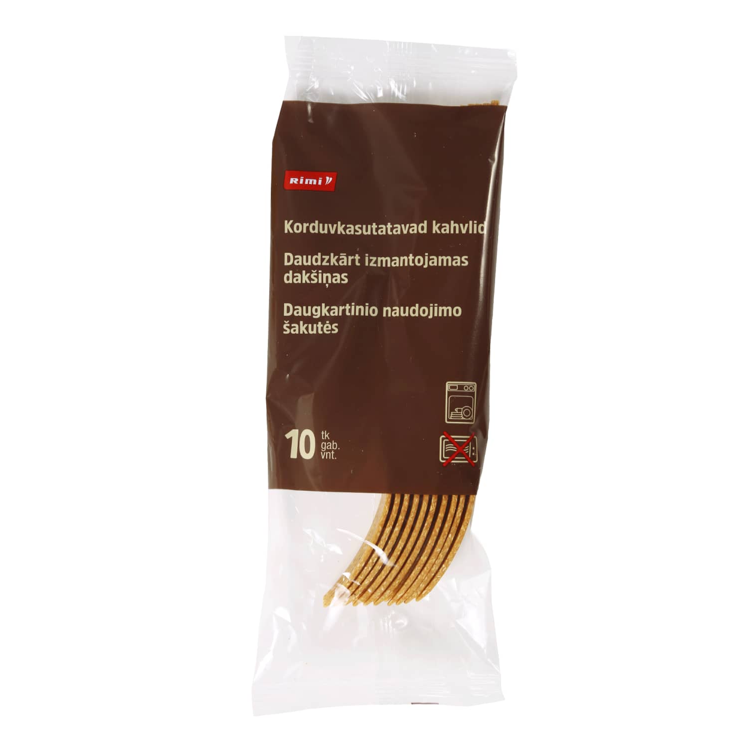 Daugkart. naudoj. šakutės RIMI, 10 vnt.