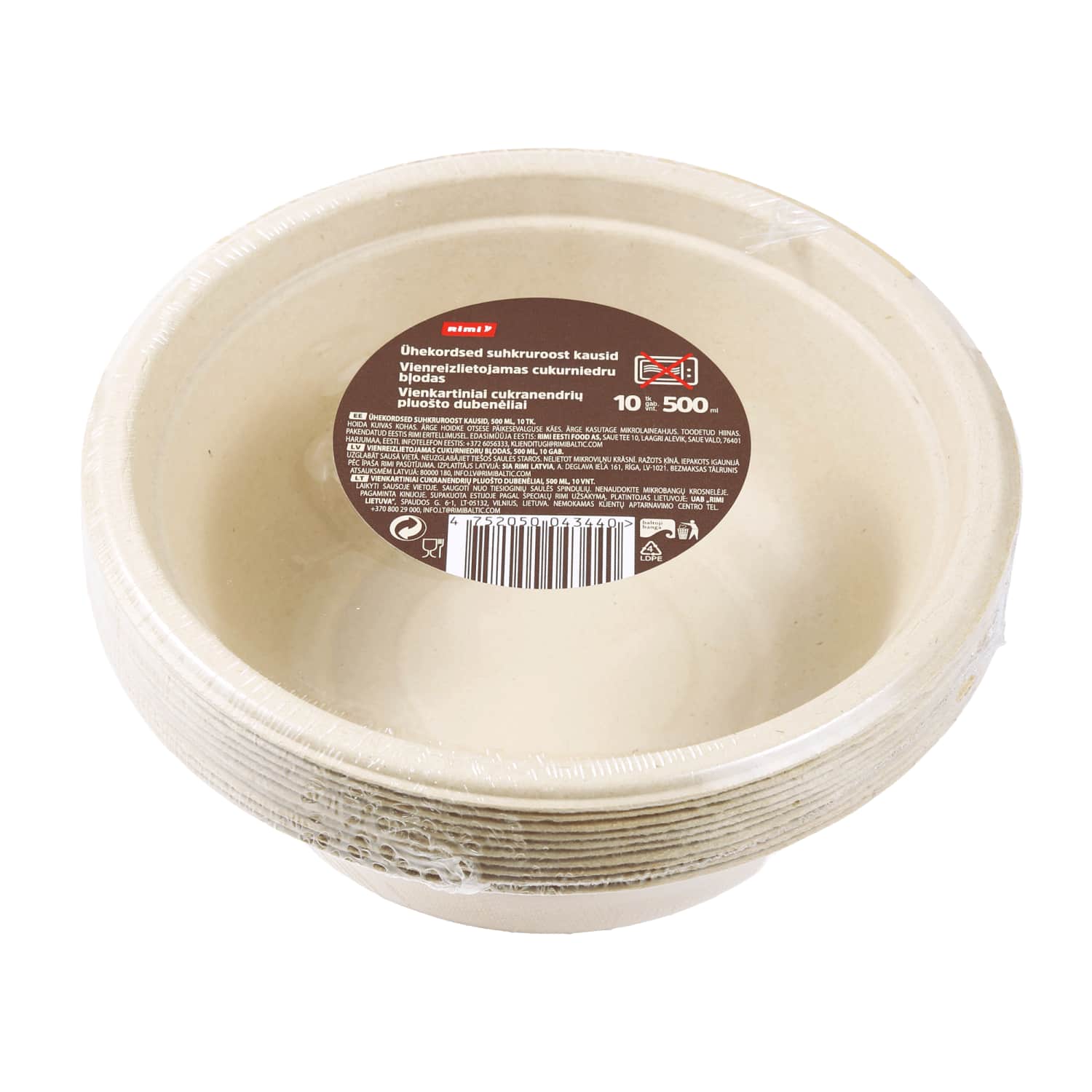 Vienkart. dubenėl. RIMI, 500 ml, 10 vnt.