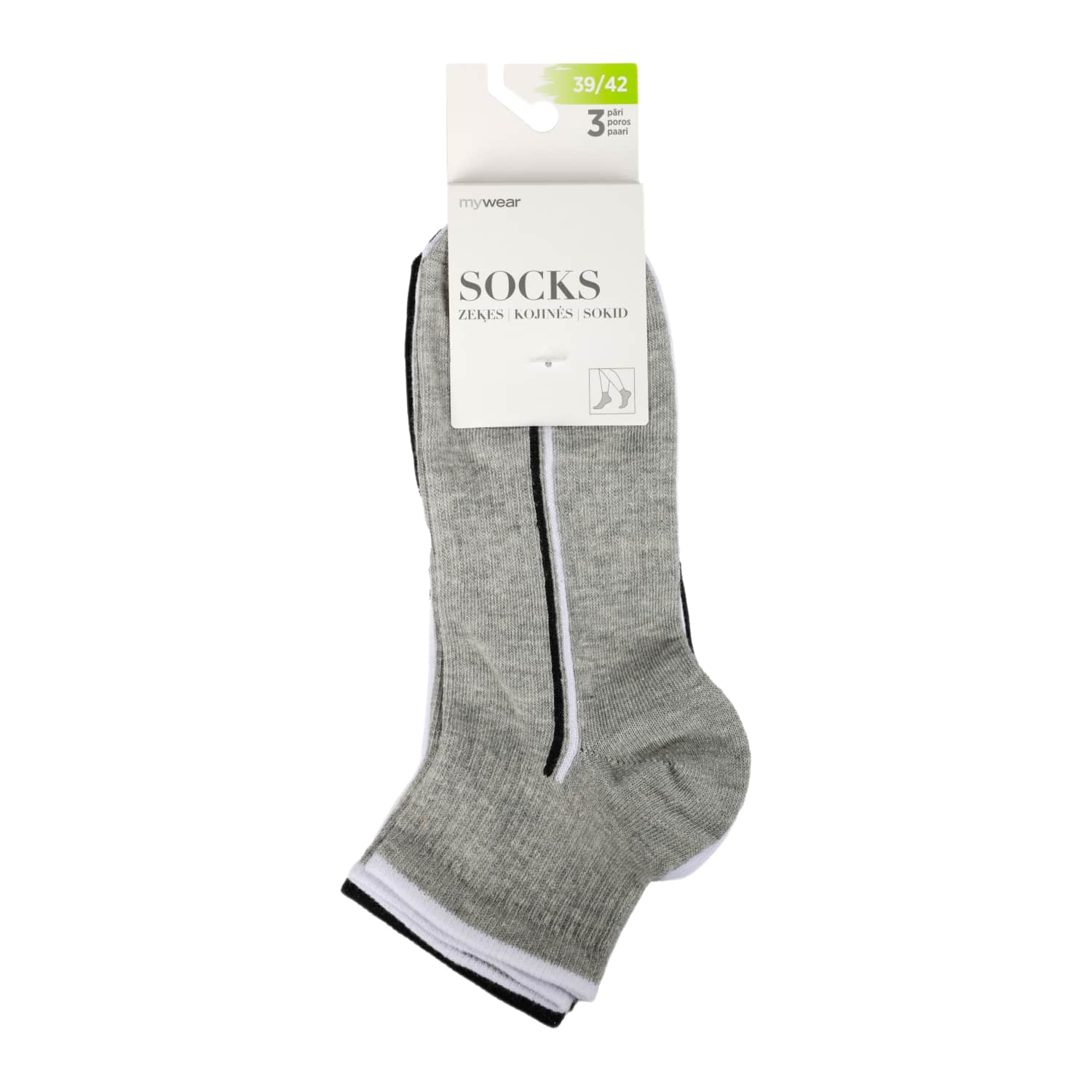 Vyr. kojinės MYWEAR, 39 - 42, 3 poros
