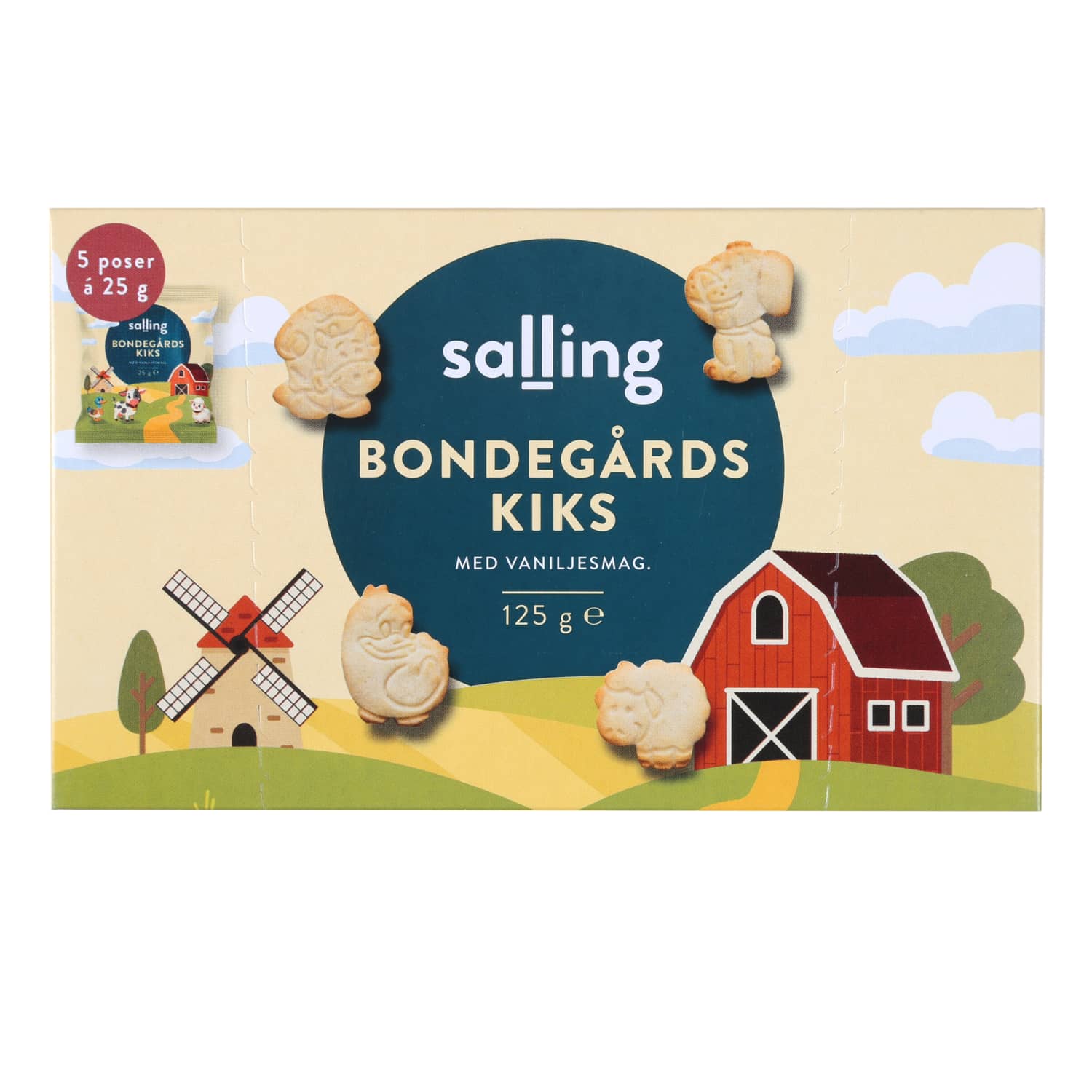 Sausainiai vanilės skonio SALLING, 125 g