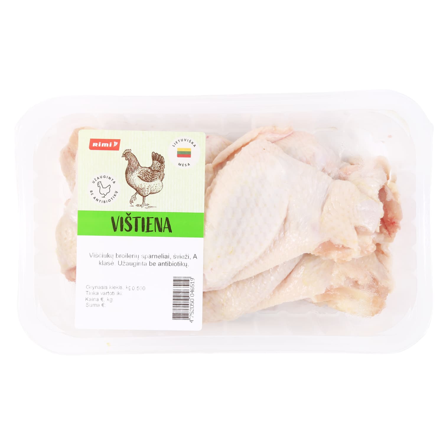 Rimi – akcija / nuolaida: Viščiukų broilerių sparneliai RIMI, 500 g
