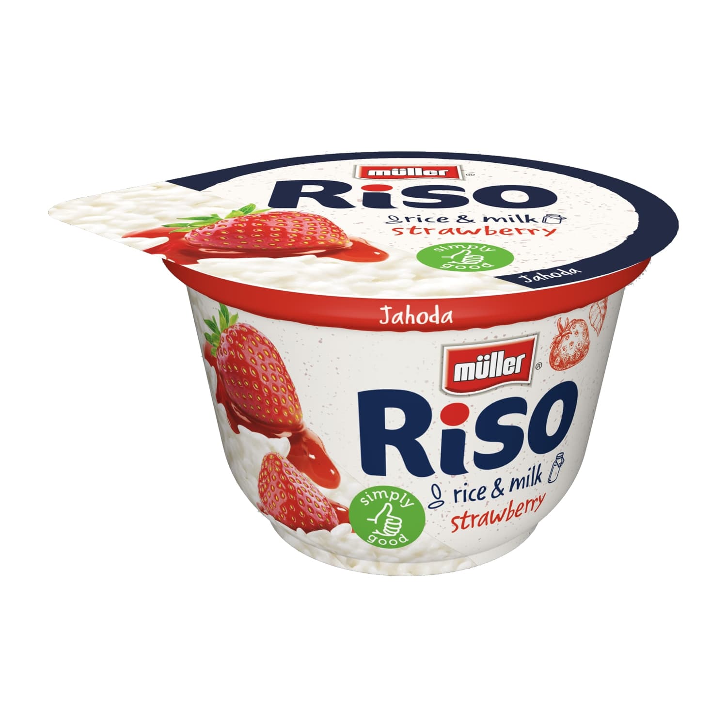 Rīsu putra Muller Riso ar zemeņu ievār. 200g