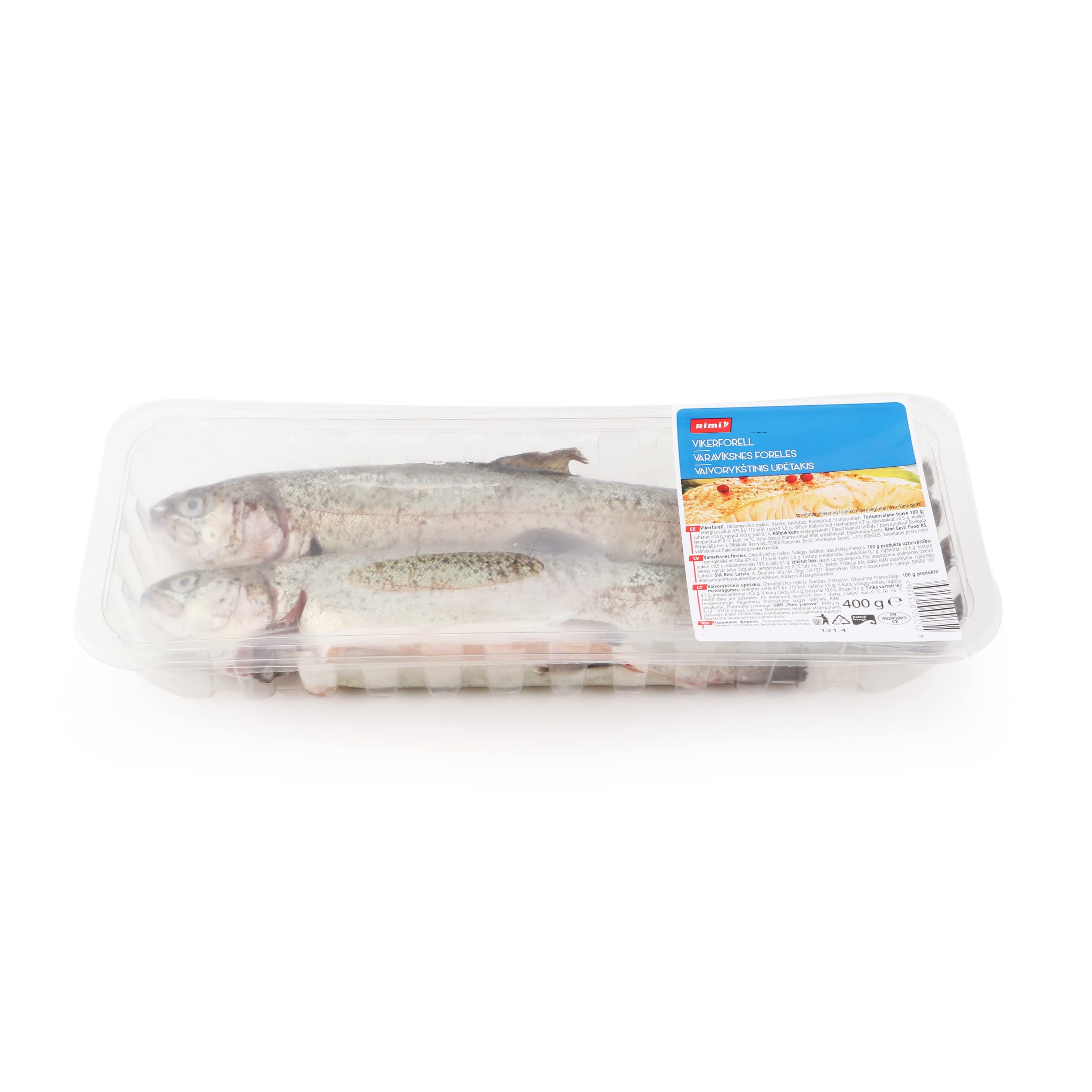 Varavīksnes foreles, ķidātas 400g