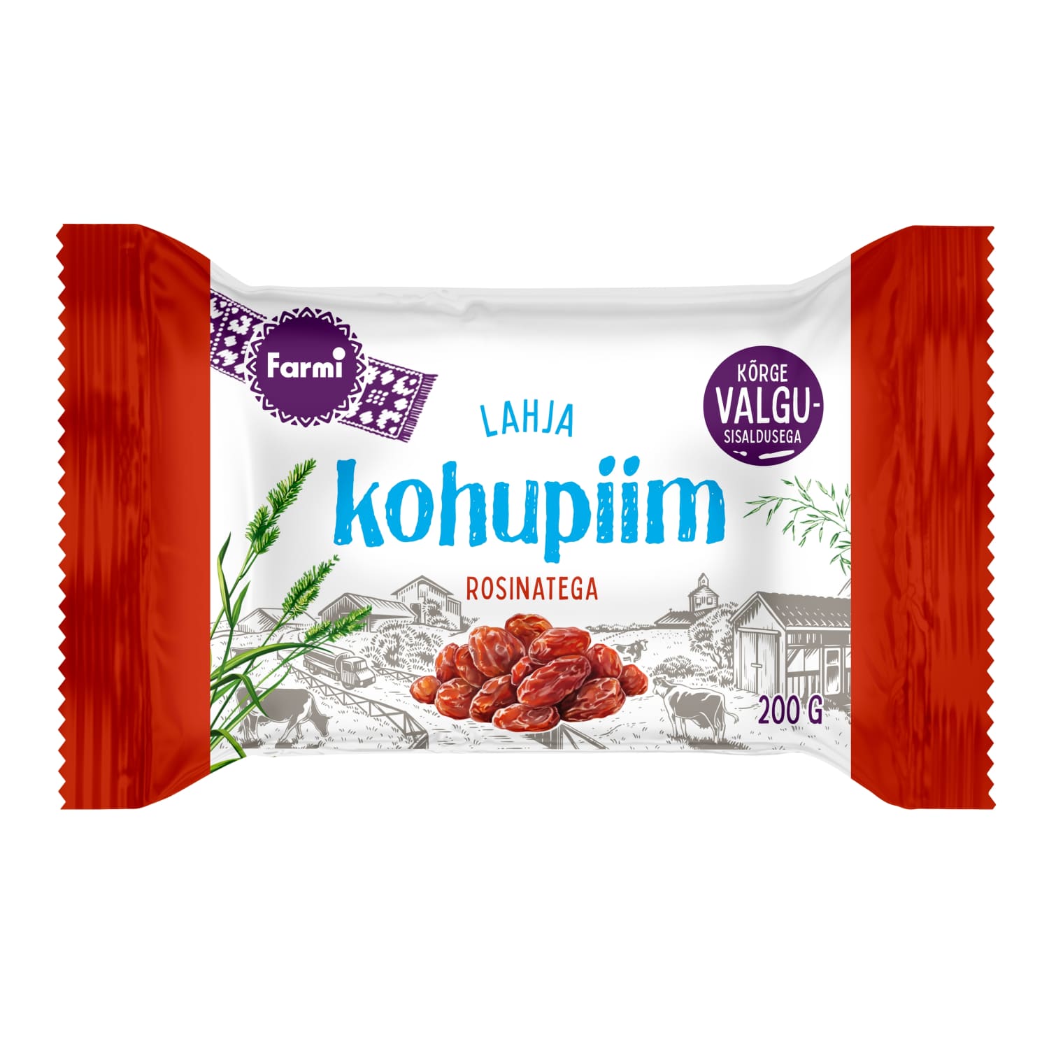 Lahja kohupiim rosinatega Farmi 200g