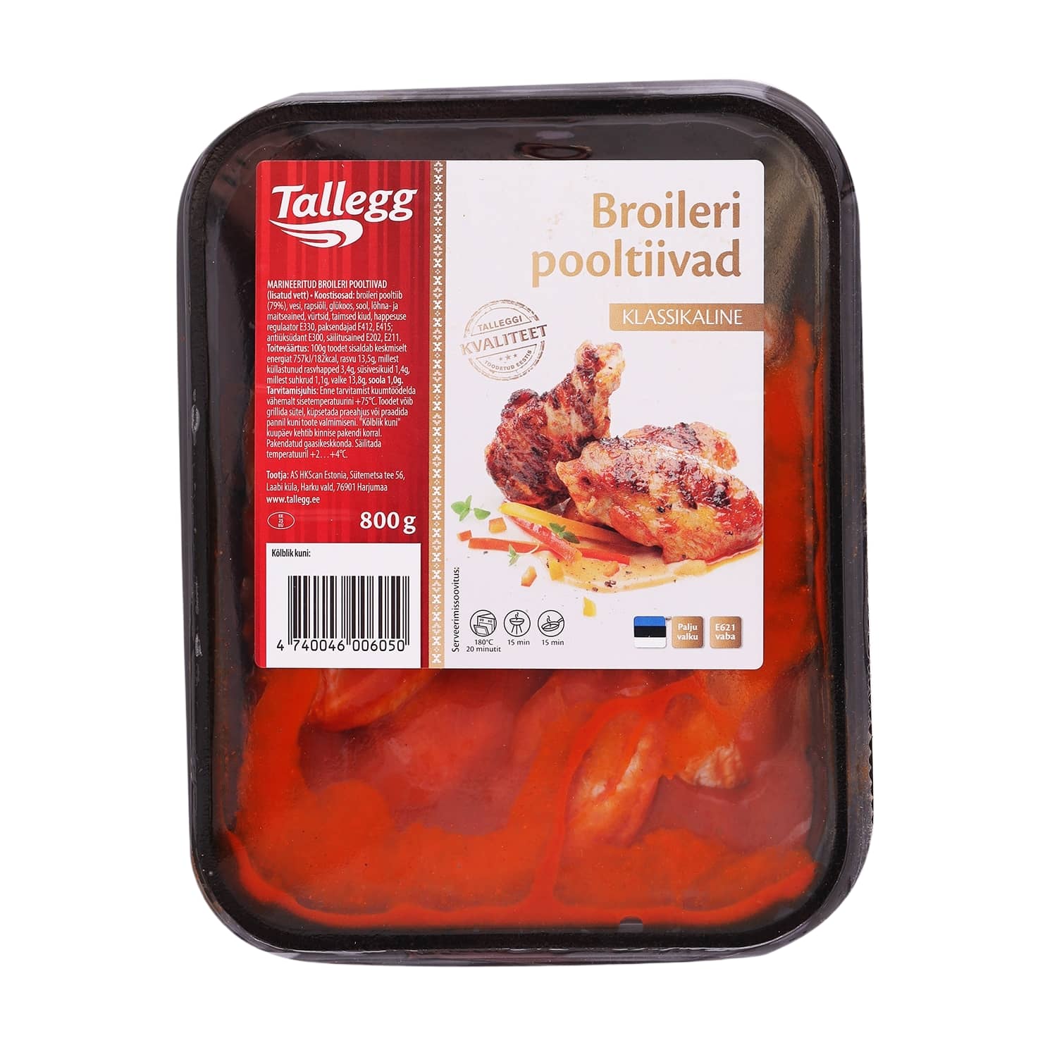 Broileripooltiib klass. mar. Tallegg 800g