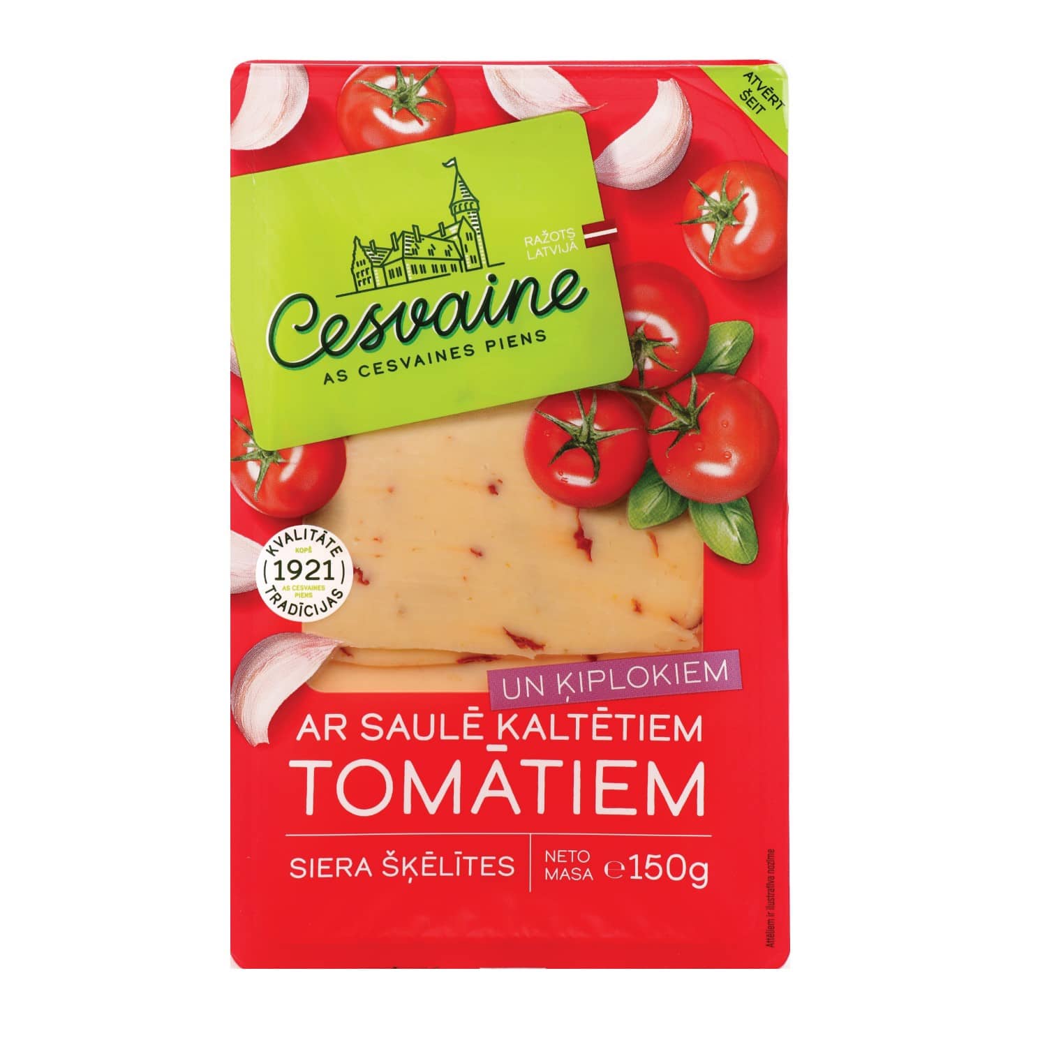 Siers Cesvaine ar tom.ķiplokiem šķēlēs 150g