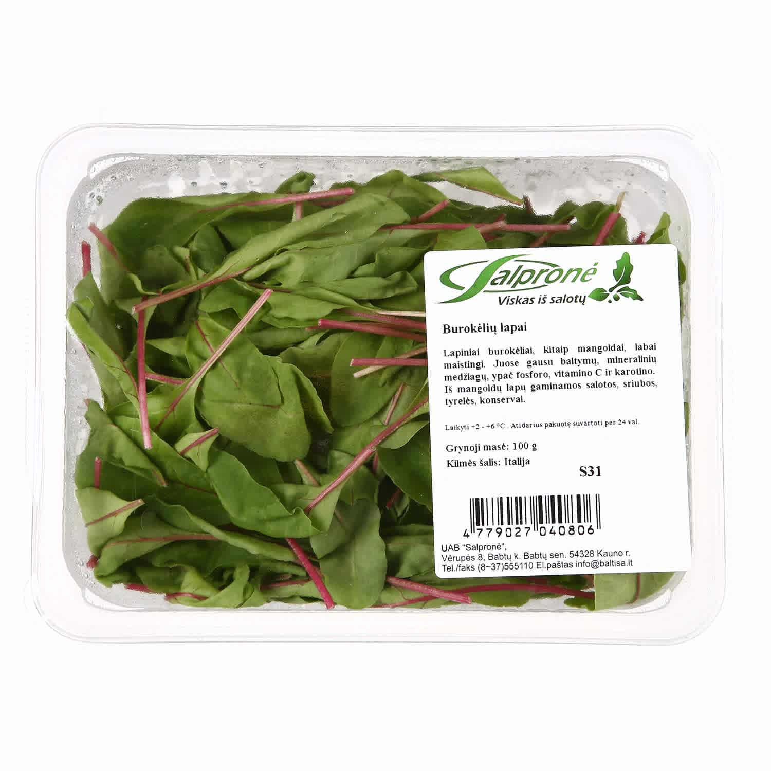 Burokėlių lapai, 100 g