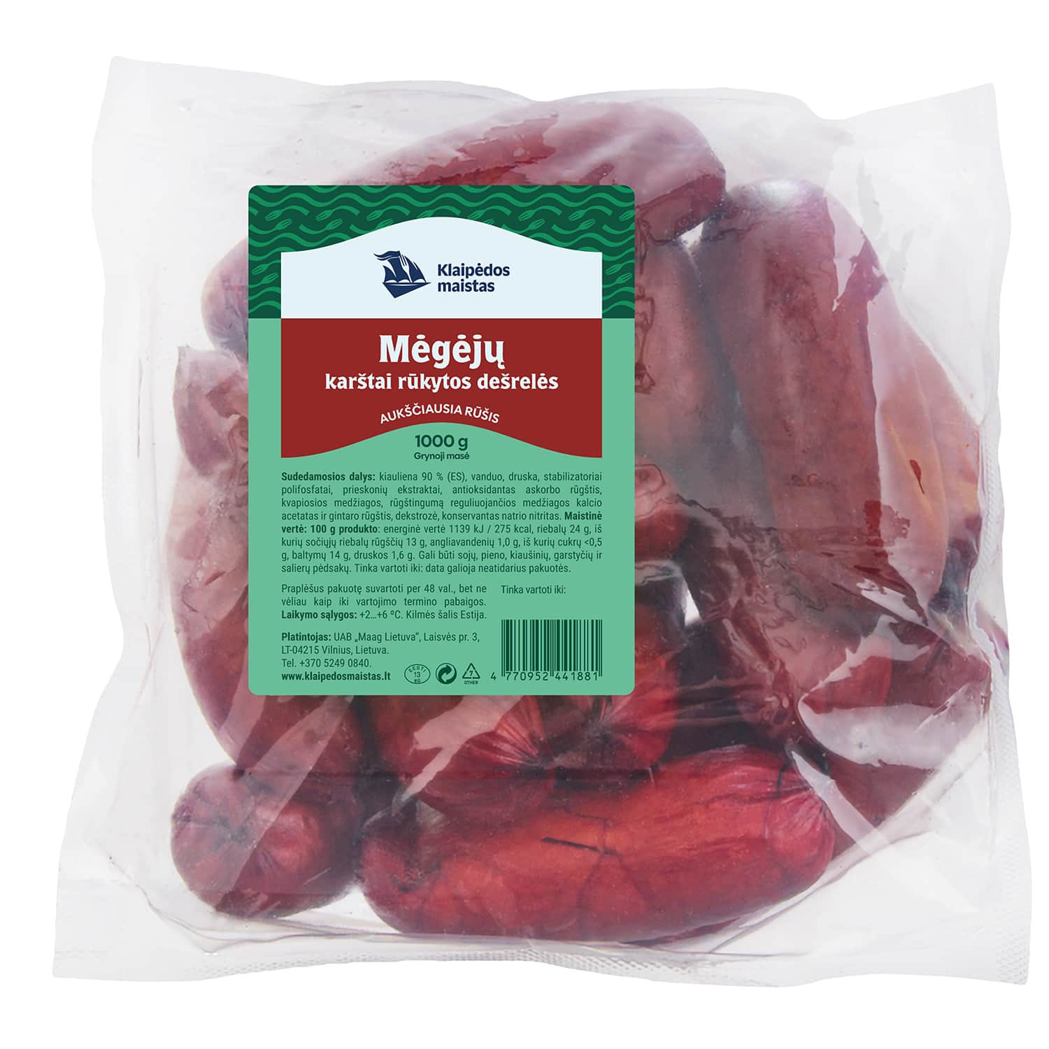 K. r. KLAIP. MAISTAS MĖGĖJŲ deš. II r. 1 kg