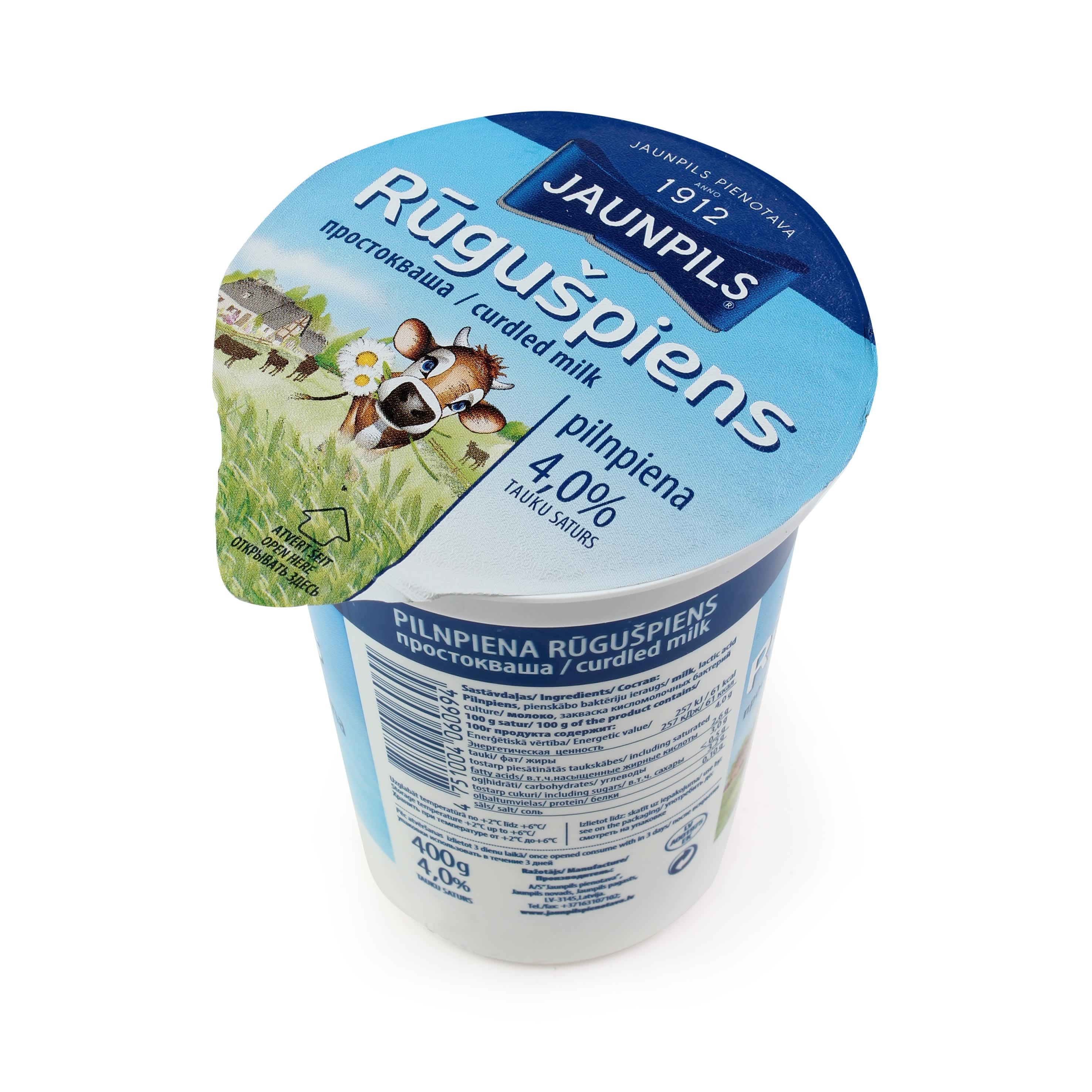 Rūgušpiens Jaunpils 4% 400g