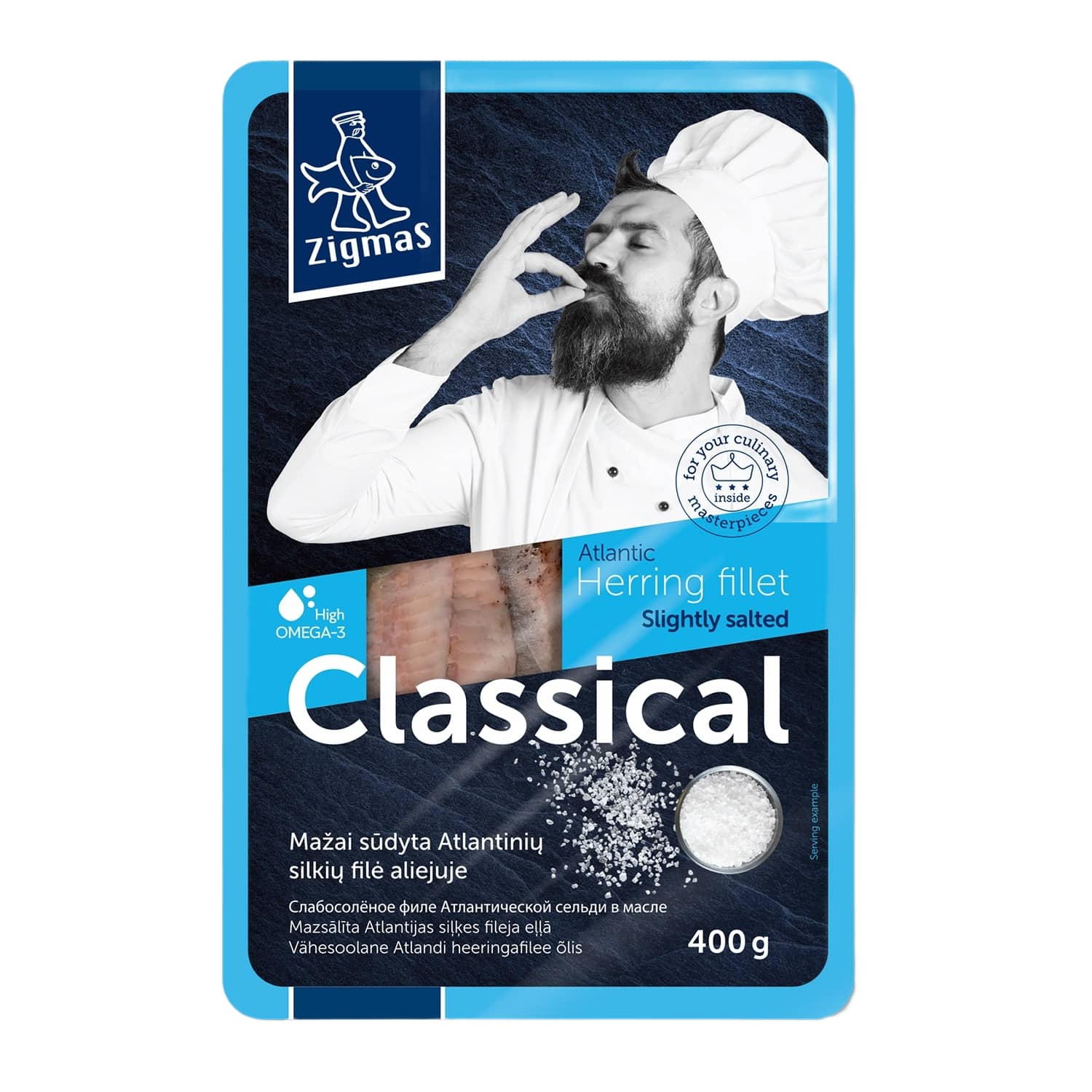 Maž.sūd.klas. silkių filė aliej. ZIGMAS, 400g