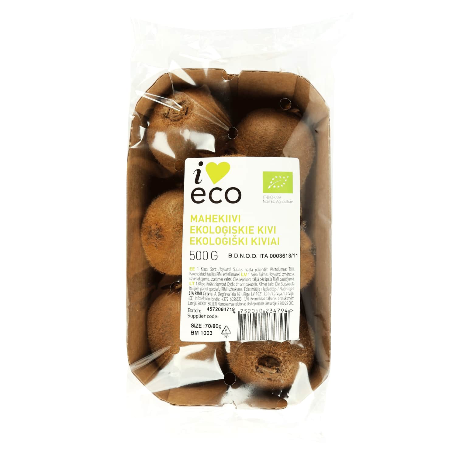 Ekol. kiviai I LOVE ECO, 1 kl. 500g