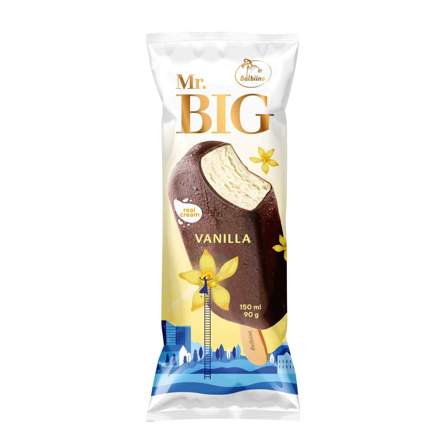 Vaniļas krējuma saldējums glazūrā 150ml/90g