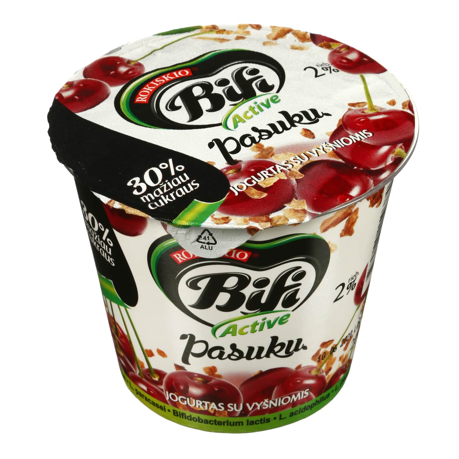 Pasukų jogurtas su vyšn. BIFI Active,2% ,200g