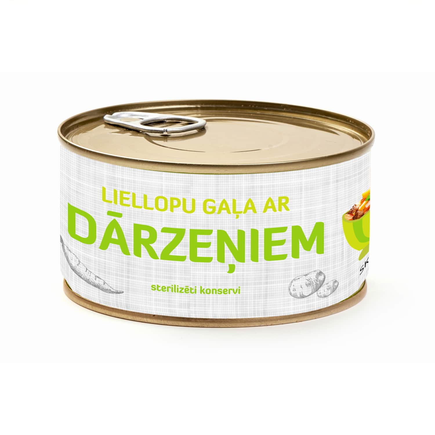 Liellopa gaļa ar dārzeņiem RGK konservi 325g