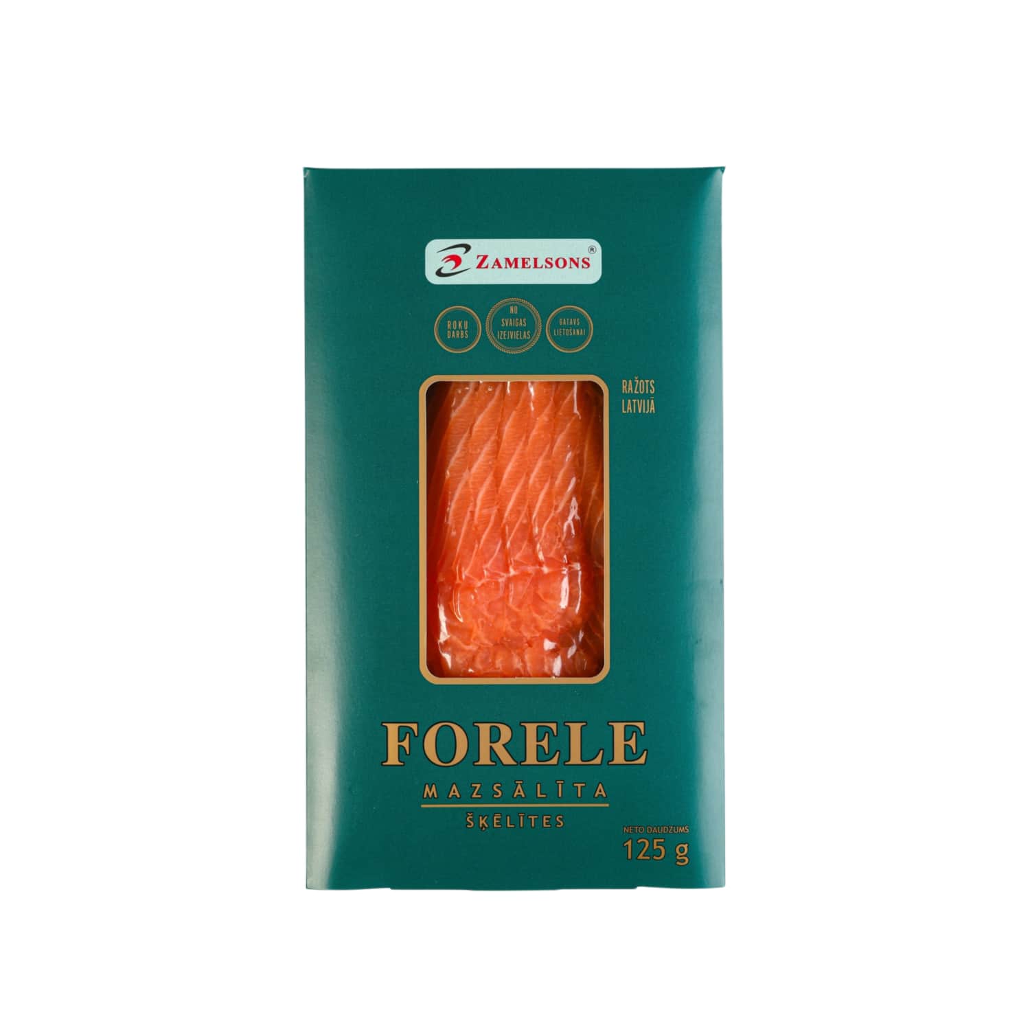 Forele mazsālīta šķēlēs 125g