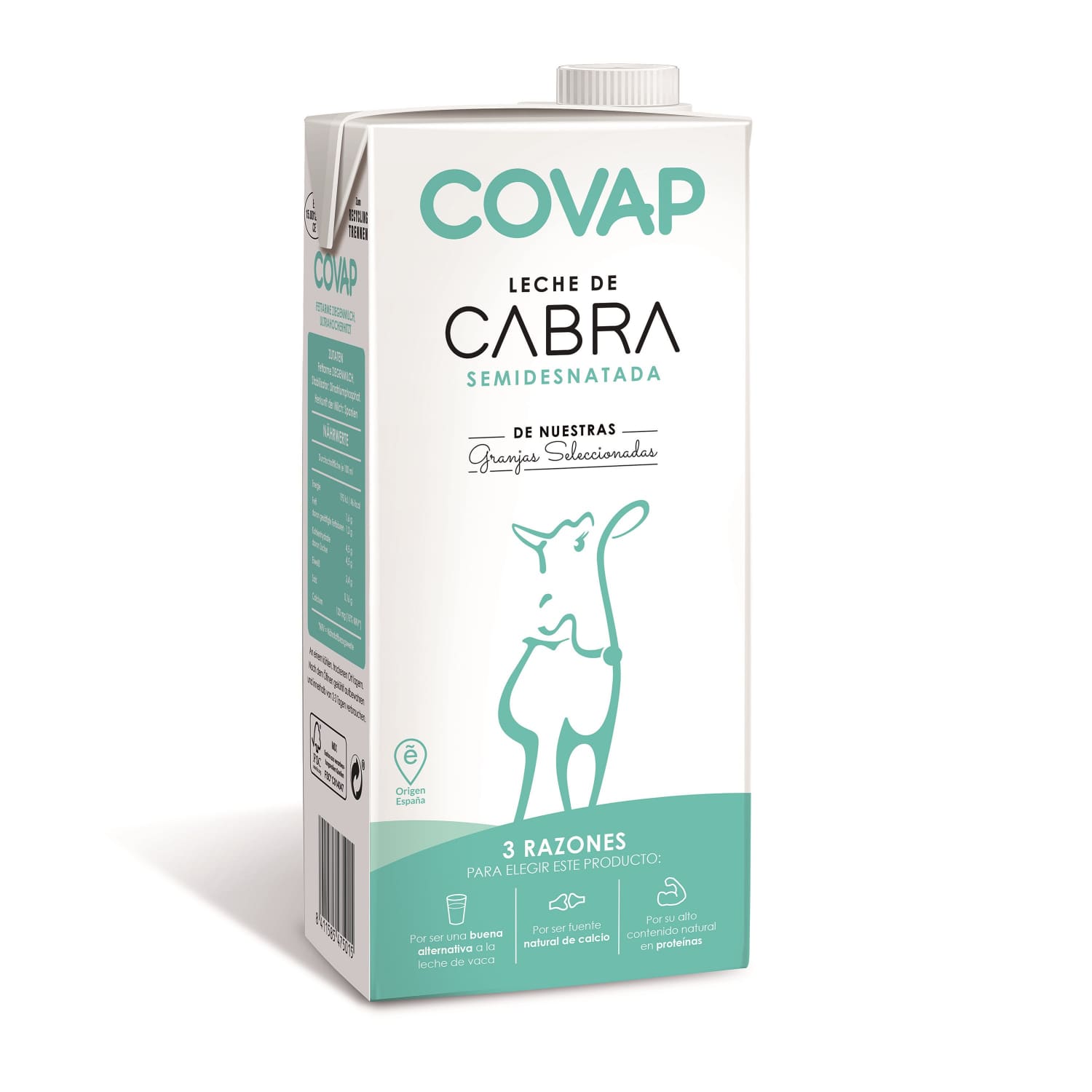 Ožkų pienas COVAP UAT, 1,5 % rieb., 1 l