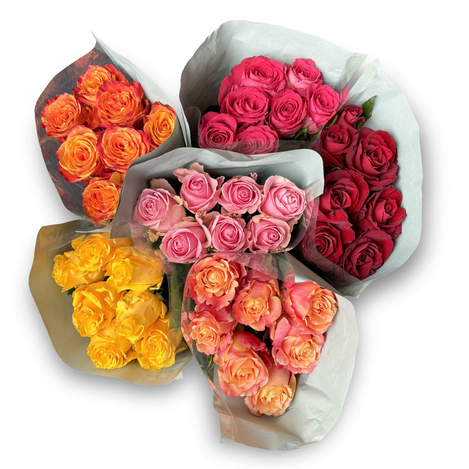 Rožu pušķis 60cm 5 kāti