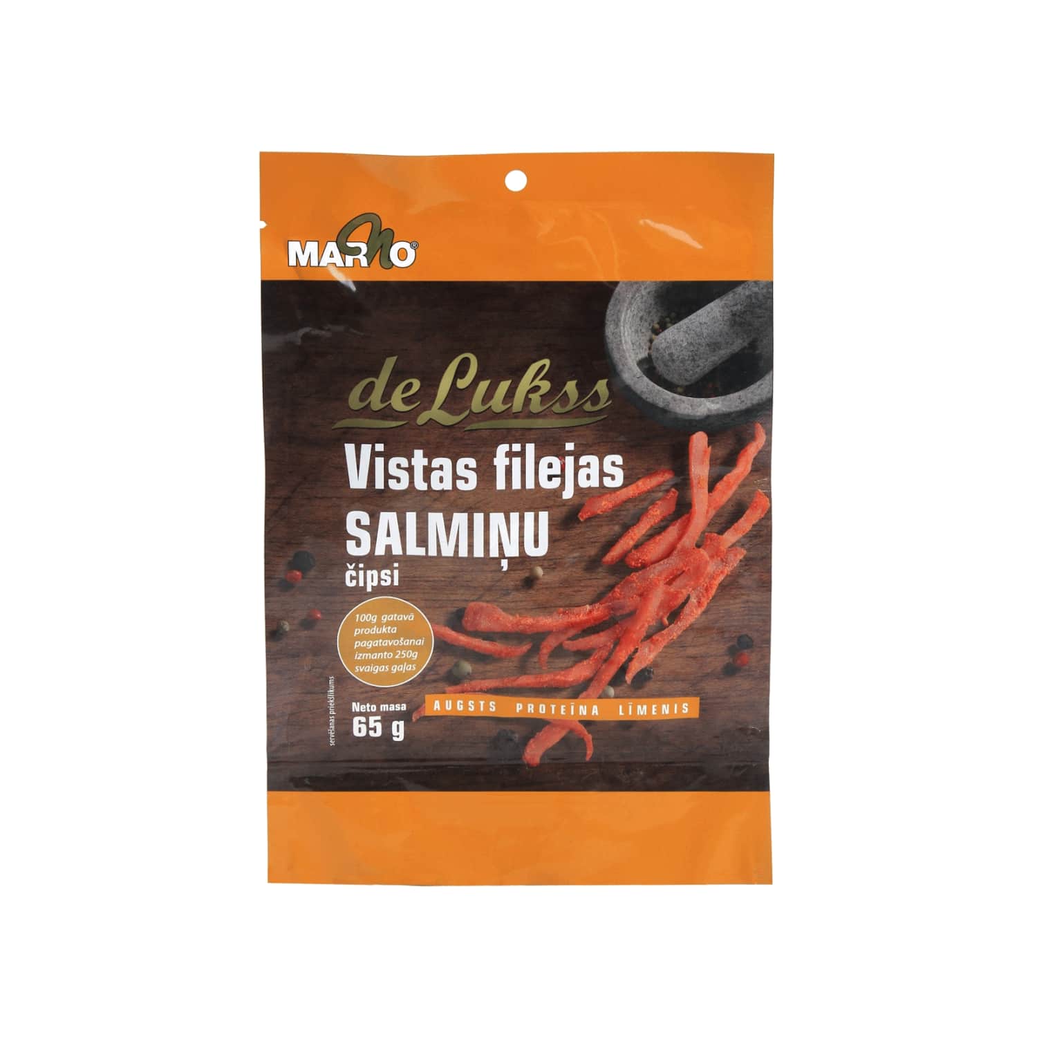 Vistas salmiņu čipši De Lukss 65g