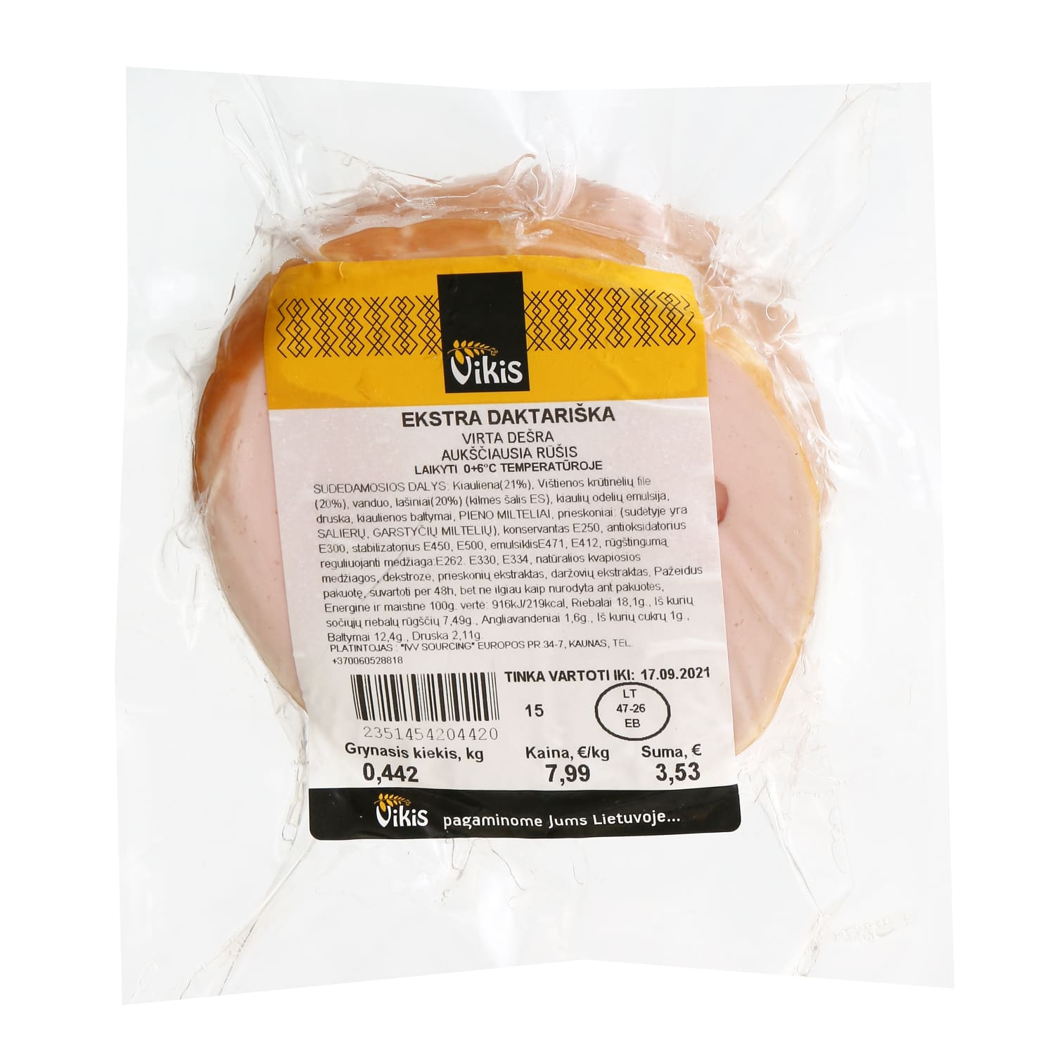 Virta EKSTRA DAKTARIŠKA dešra, a. r., 1 kg