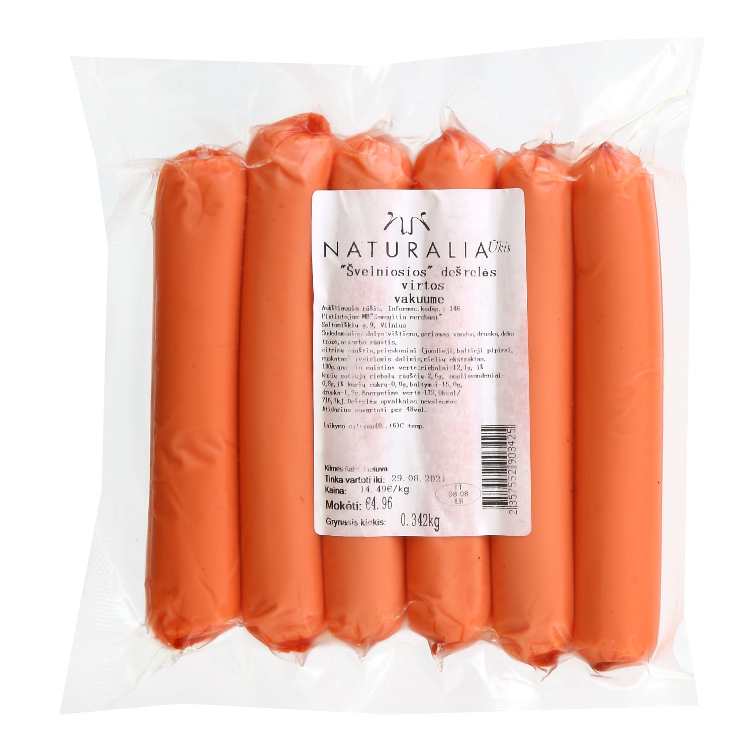 Virt. ŠVELNIOSIOS dešrelės NATURALIA ŪKIS,1kg