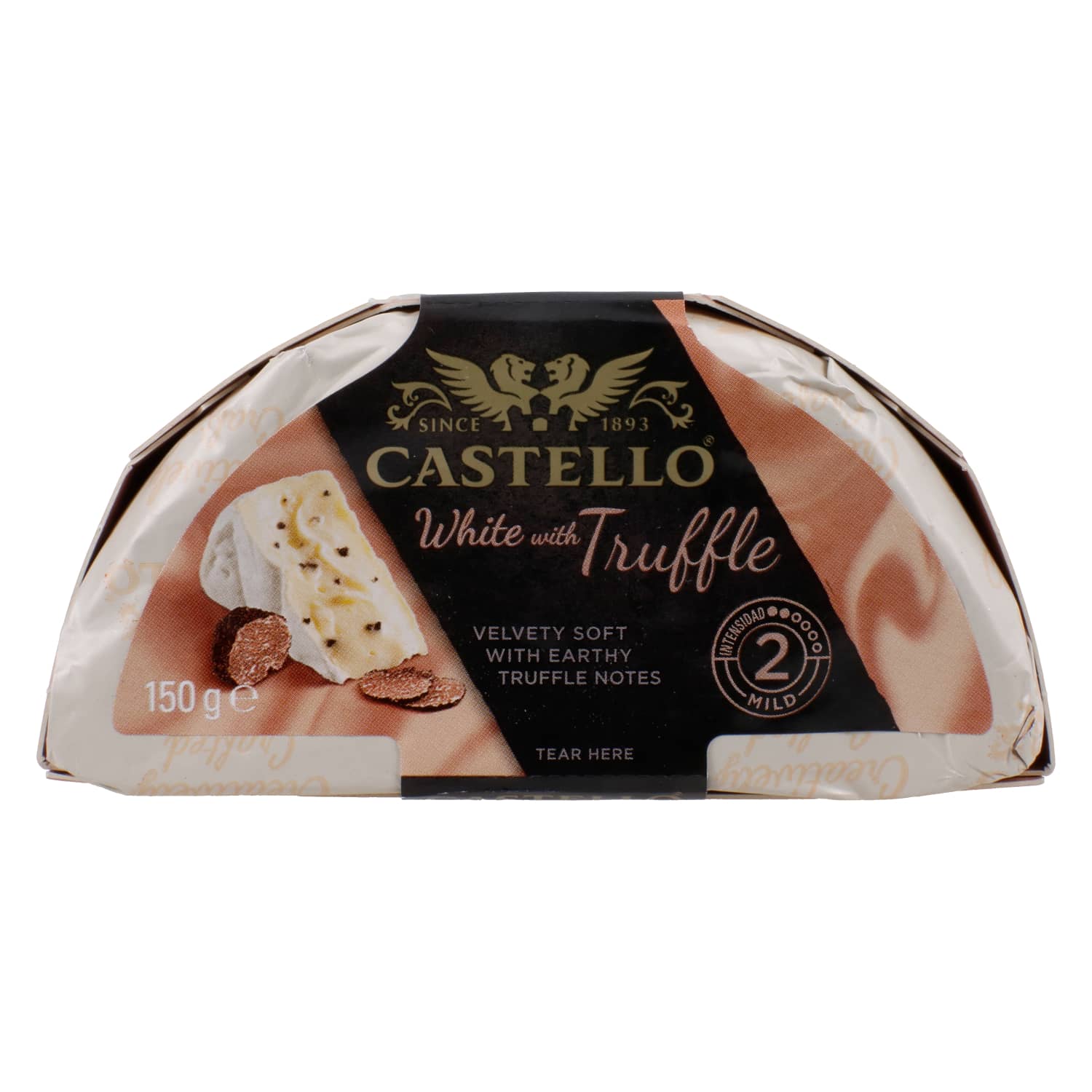Baltais siers Castello ar trifelēm 150g