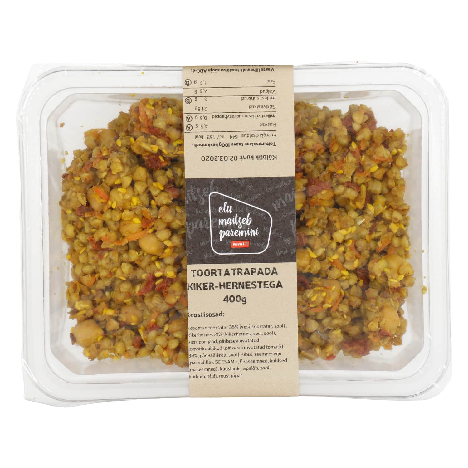 Toortatrapada kikerhernestega 400g