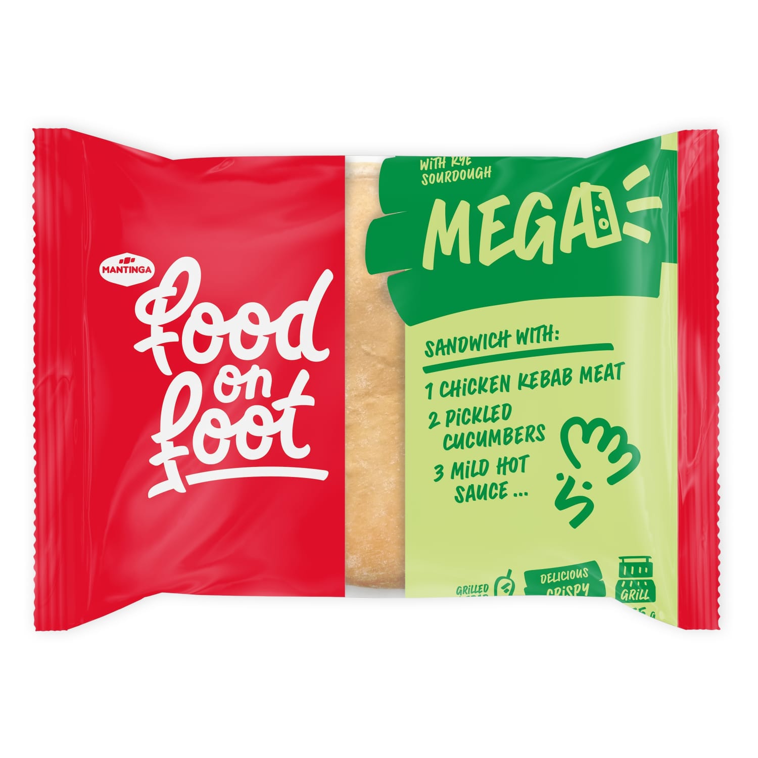 Sumuštinis su vištienos kebabu MEGA, 255 g