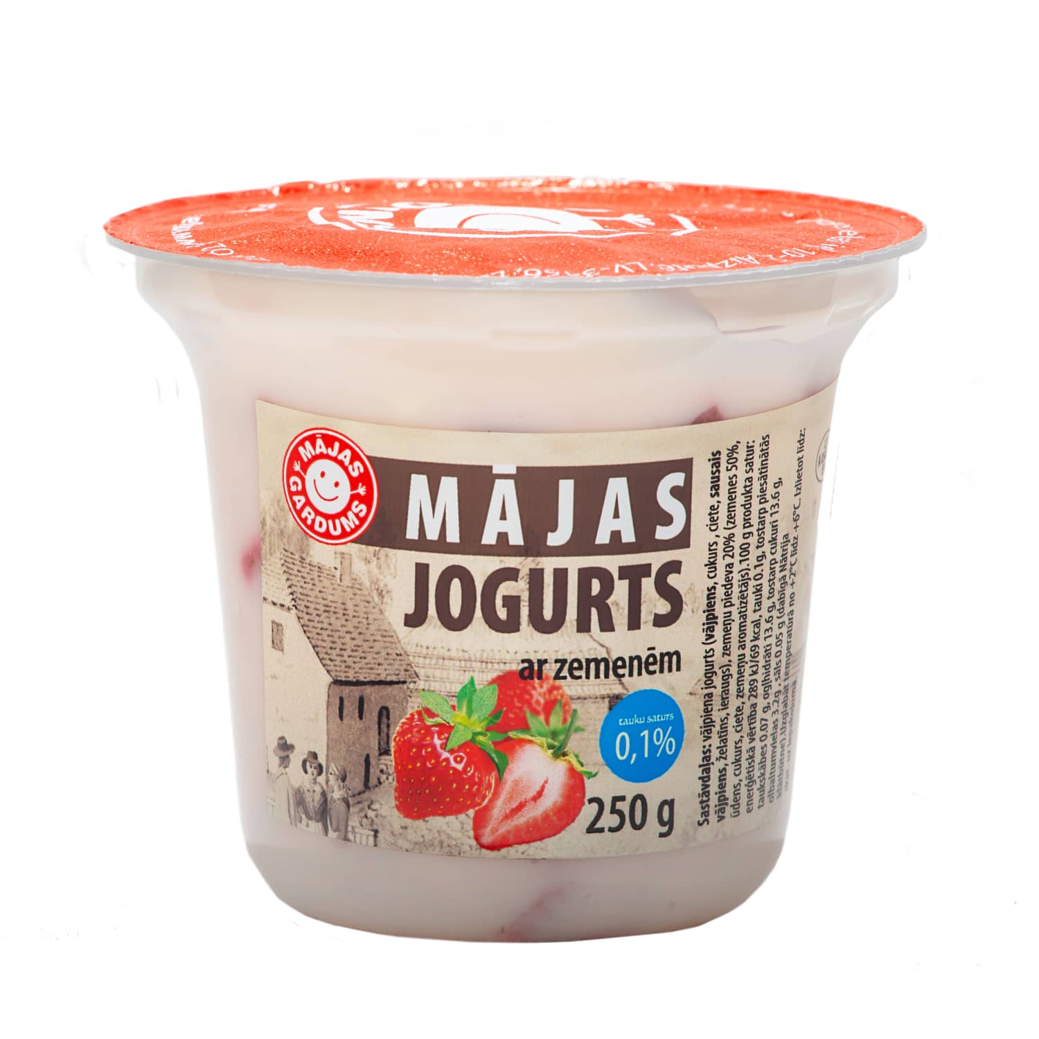 Jogurts Mājas gardums ar zemenēm 250g