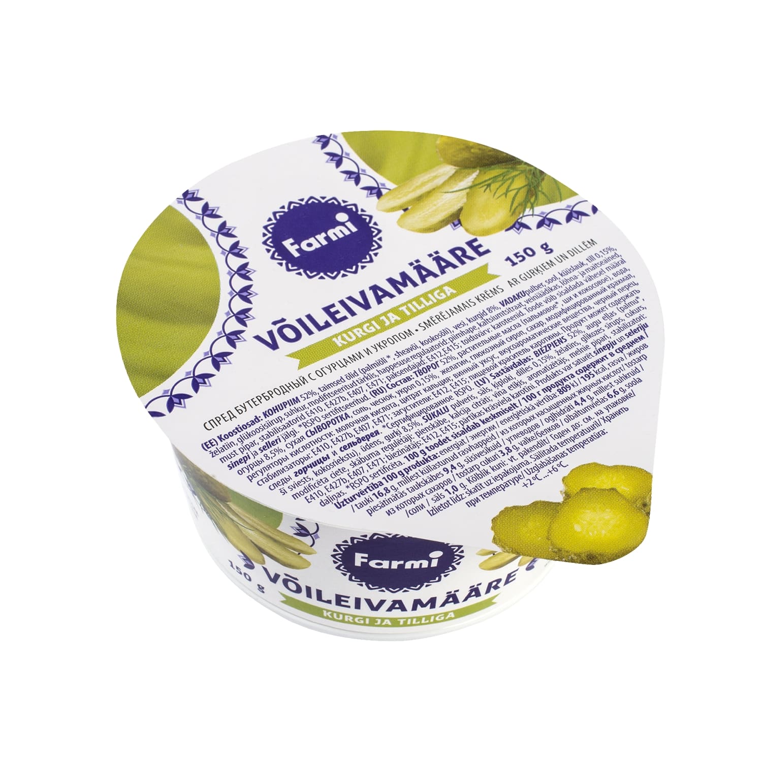 Võileivamääre hapukurgi-tilli Farmi 150g