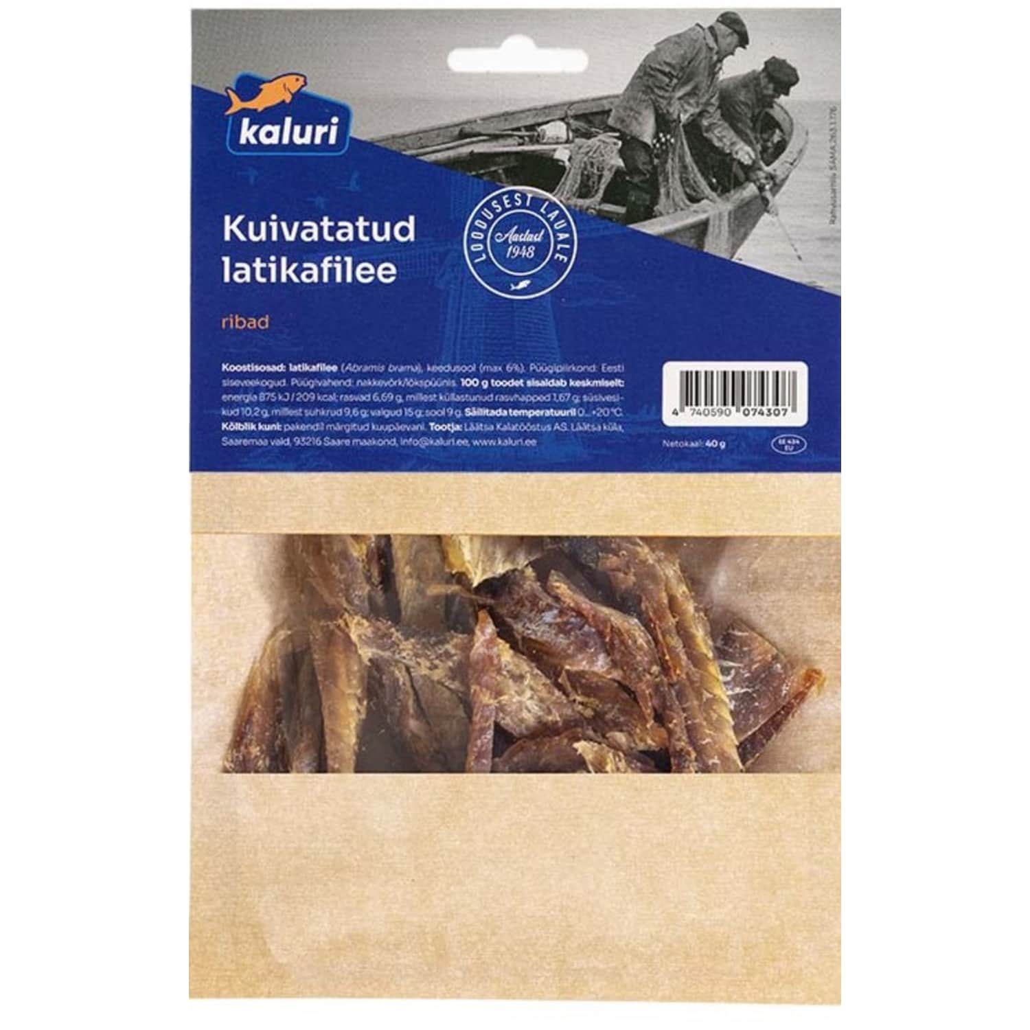 Kuivatatud latikafilee ribad Kaluri 40g