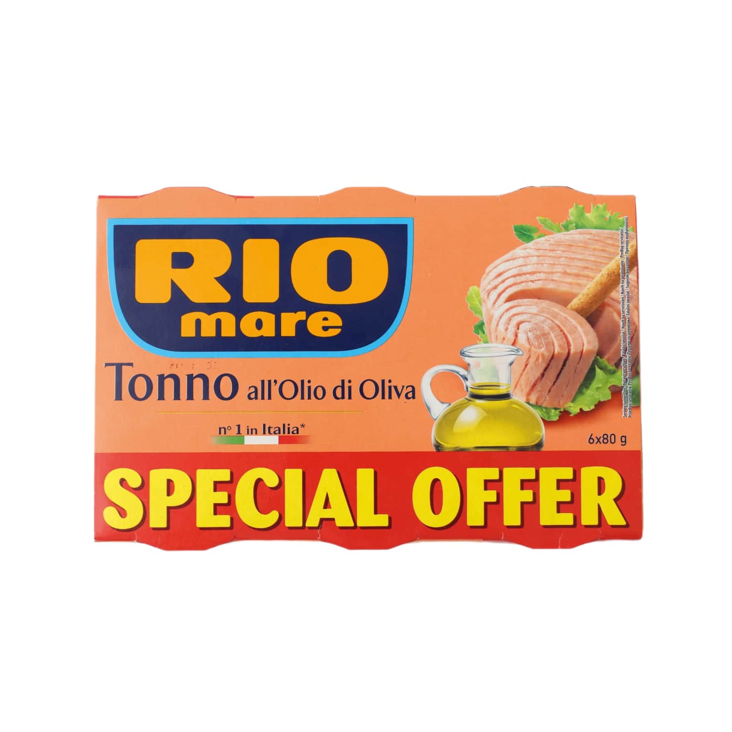 Tuncis Rio mare olīveļļā 6x80g/6x52g
