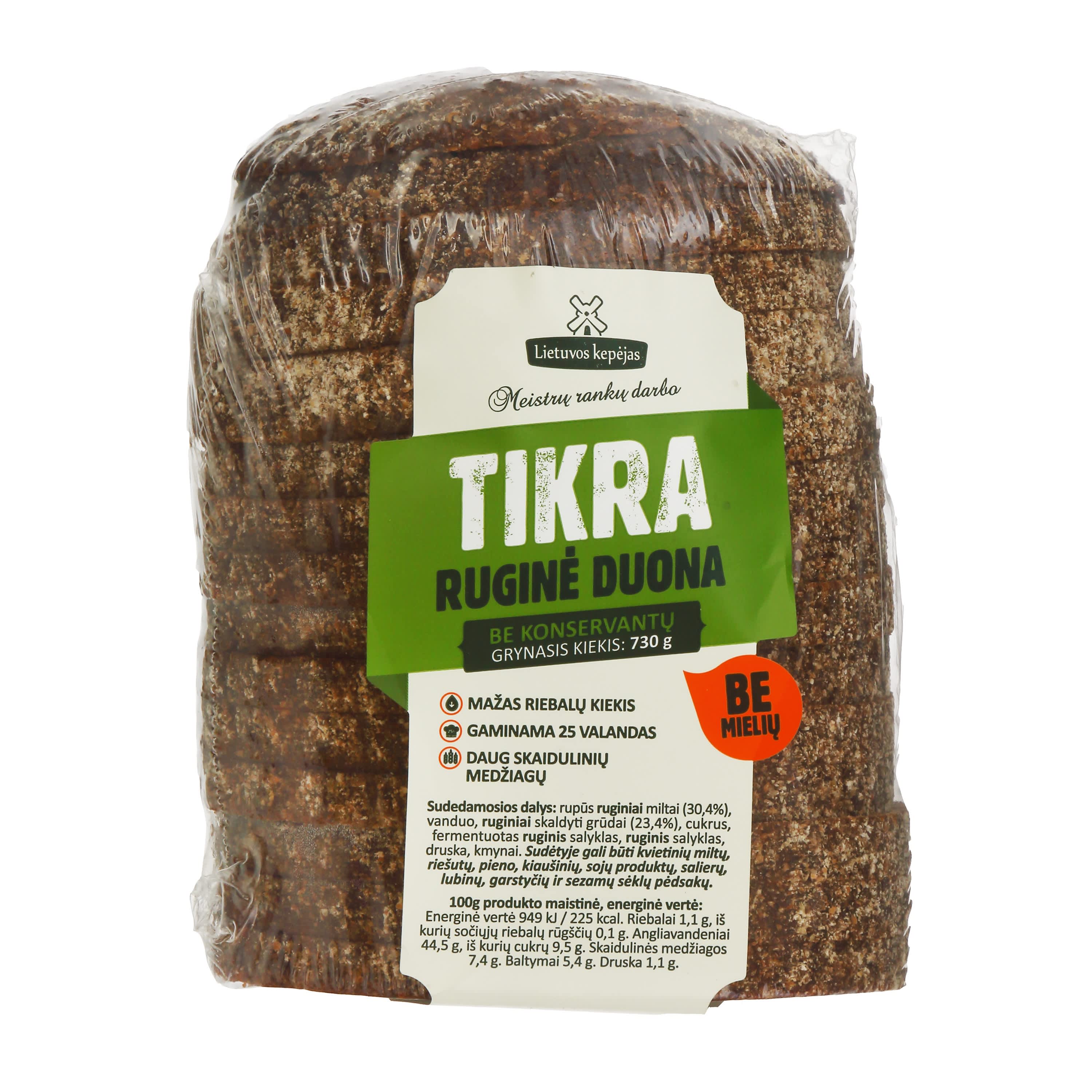 TIKRA ruginė duona, 730g
