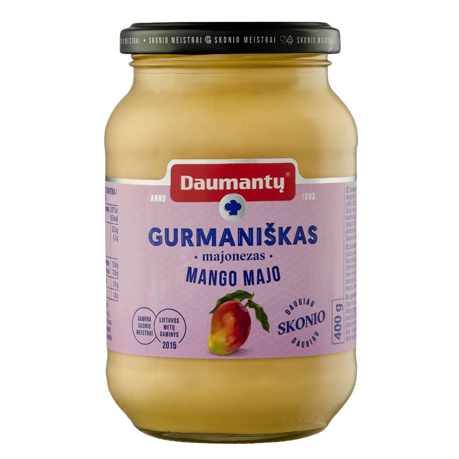 Majon. su mangais DAUMANTŲ GURMANIŠKAS, 400 g